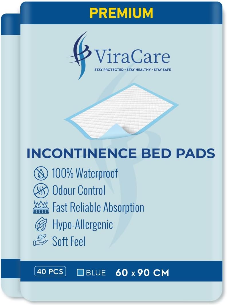 40 x Incontinence Bed Pads 60 x 90 cm | Incontinence Bed Sheets | Disposable Bed...