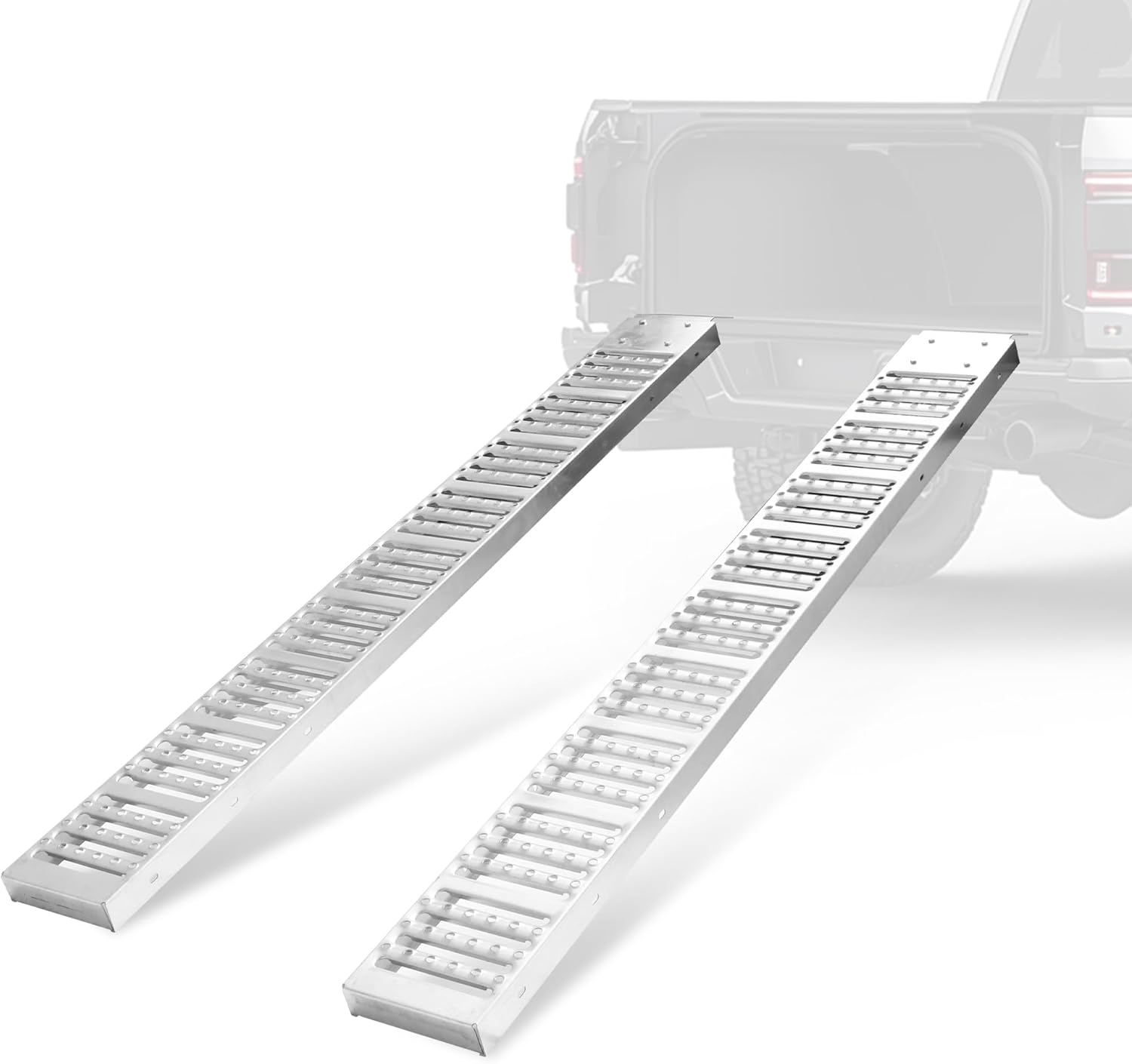 Rockland 84" x10" Steel Truck Ramps, 1000 LBS Capacity, Portable Trailer Ramps f...
