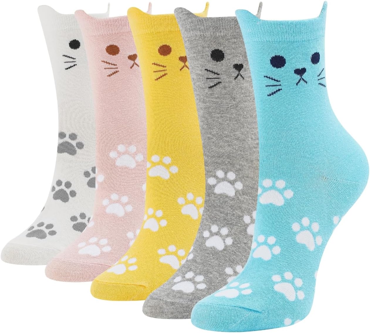 BONANGEL Women's Girls Novelty Funny Crew Socks,Crazy Cute Animal Food Design So...