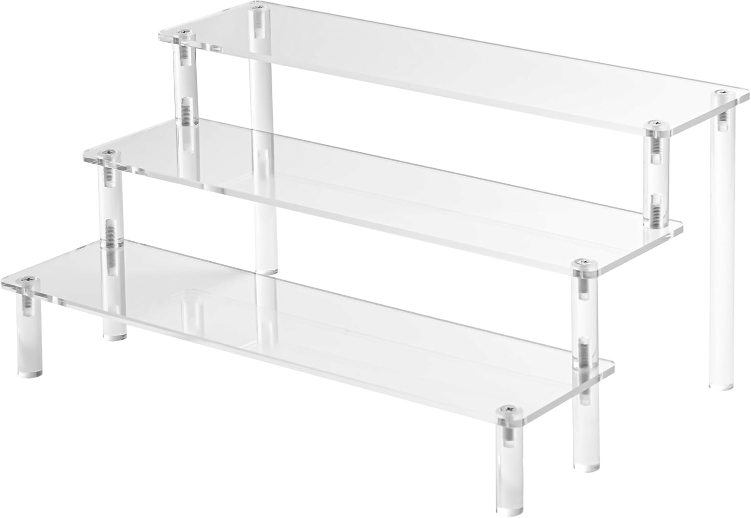 Acrylic Risers Display Stands, 3 Tier Perfume Organizer Display Shelf & Versatil...