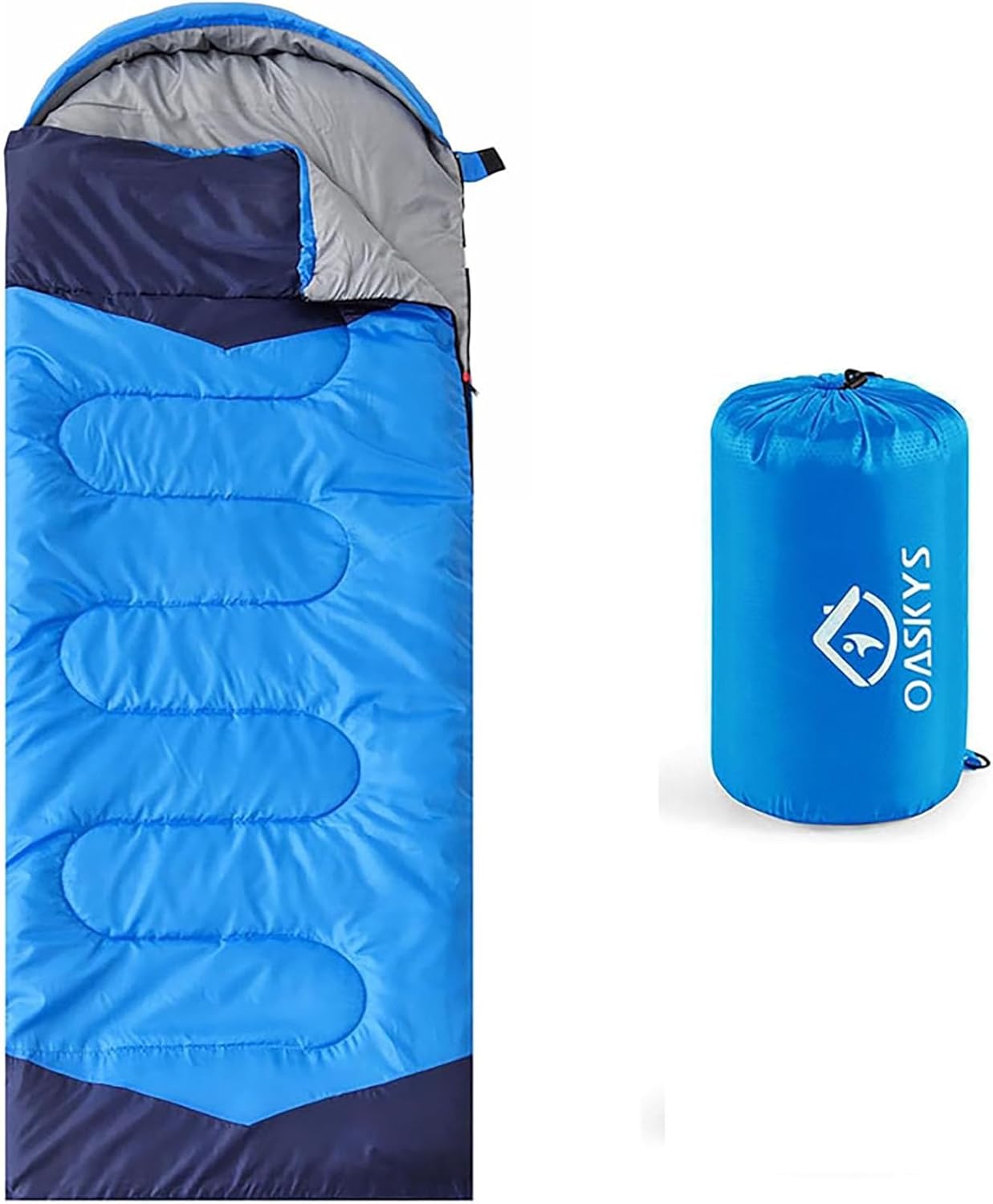oaskys Camping Sleeping Bag - 3 Season Warm & Cool Weather - Summer Spring Fall...