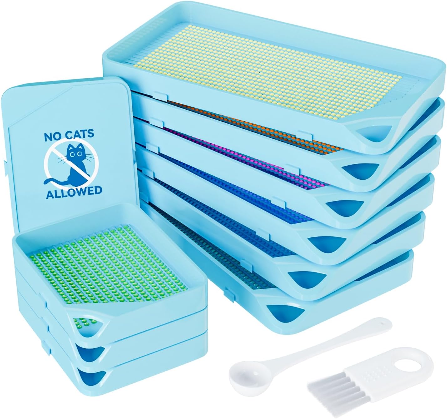 ARTDOT 10-Piece Interlocking Diamond Art Trays Kits for Adults, Stackable Diamon...