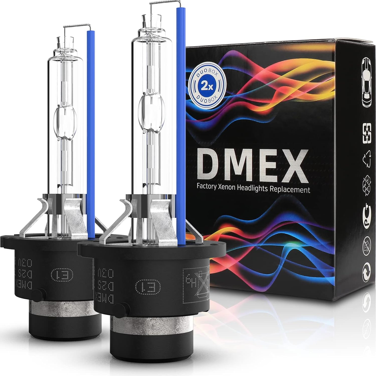 DMEX D2S - 35W - 6000K Cool White Xenon Headlight HID Bulbs 85122 66240 66040 66...