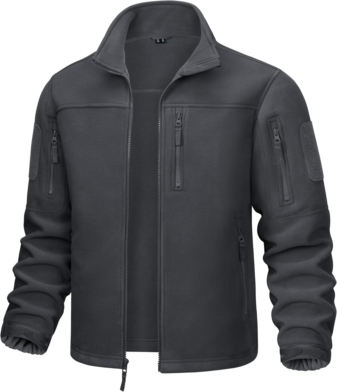 CRYSULLY Men's Fleece Jacket Tactical Full-Zip Winter Coat Jackets Multi Pockets...