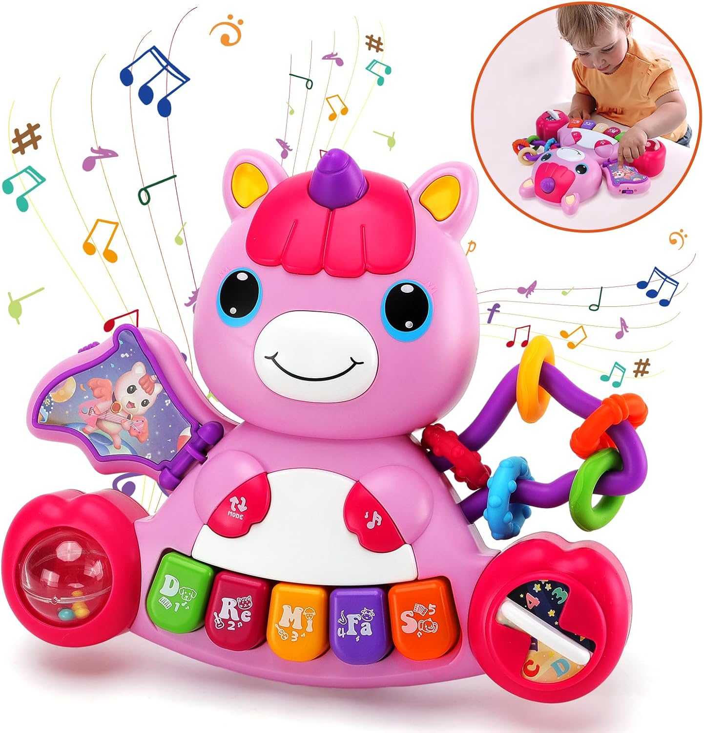 Baby Girl Toys 0 Months Plus Musical Unicorn Baby Piano Toys 0 6 12 18 Months In...