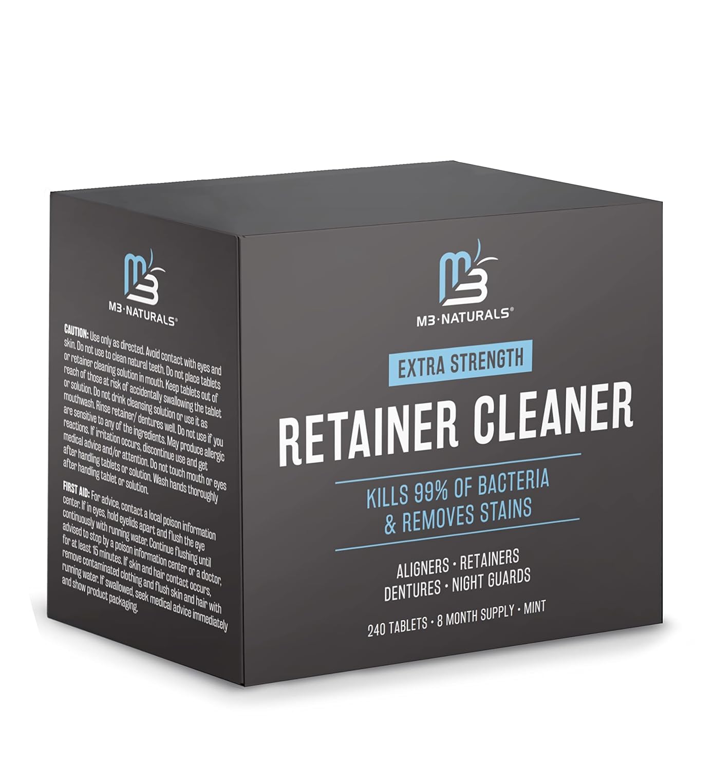 Retainer and Denture Cleansers 240 Tablets Removes Bad Odors Discoloration Stain...