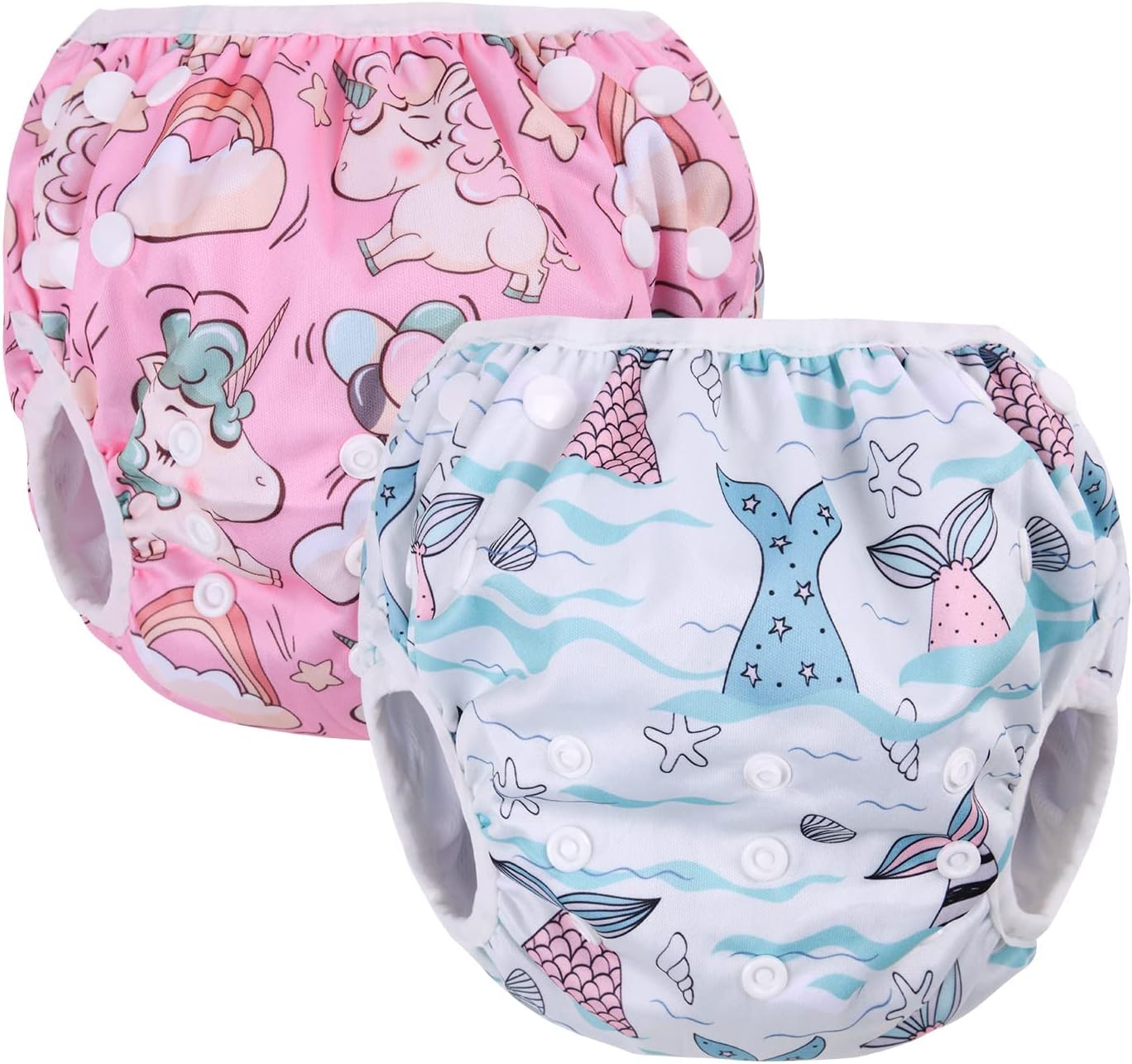 Vicloon Swimming Nappy Reusable, 2 Packs Baby Swim...
