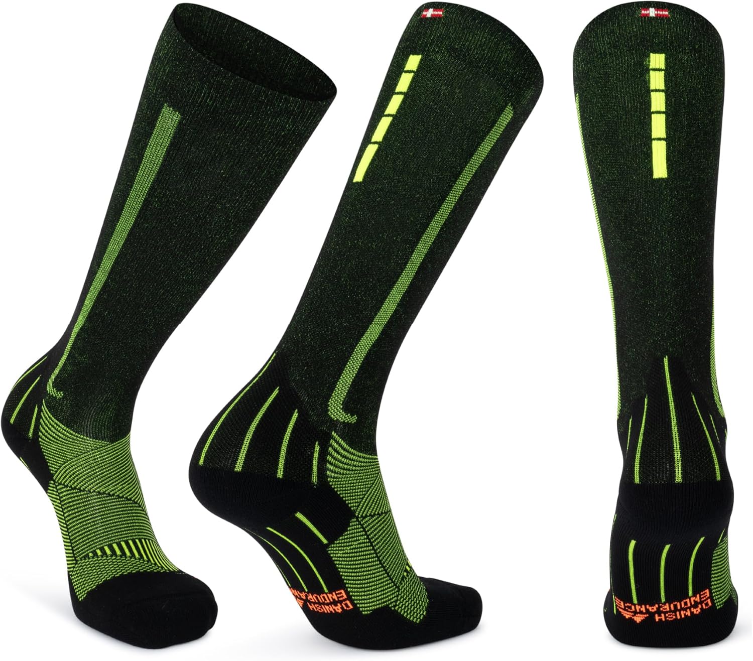 DANISH ENDURANCE Compression Socks, for Running, Flight Socks, 21-26mmHg, Recove...