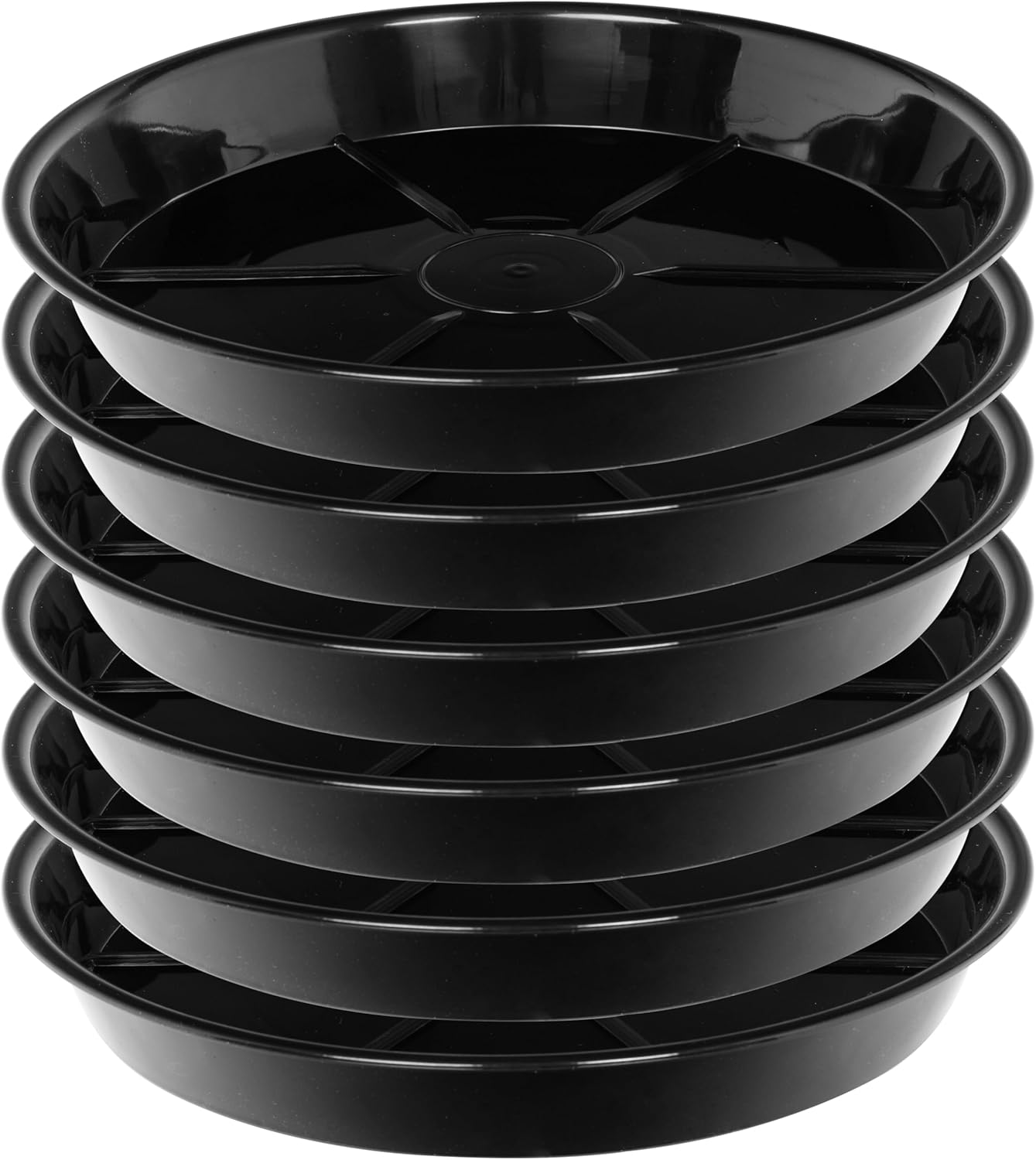 Plant Saucer 12 Inch 6 Pack, Plant Trays for Pots Heavy Duty Round Plastic Plant...