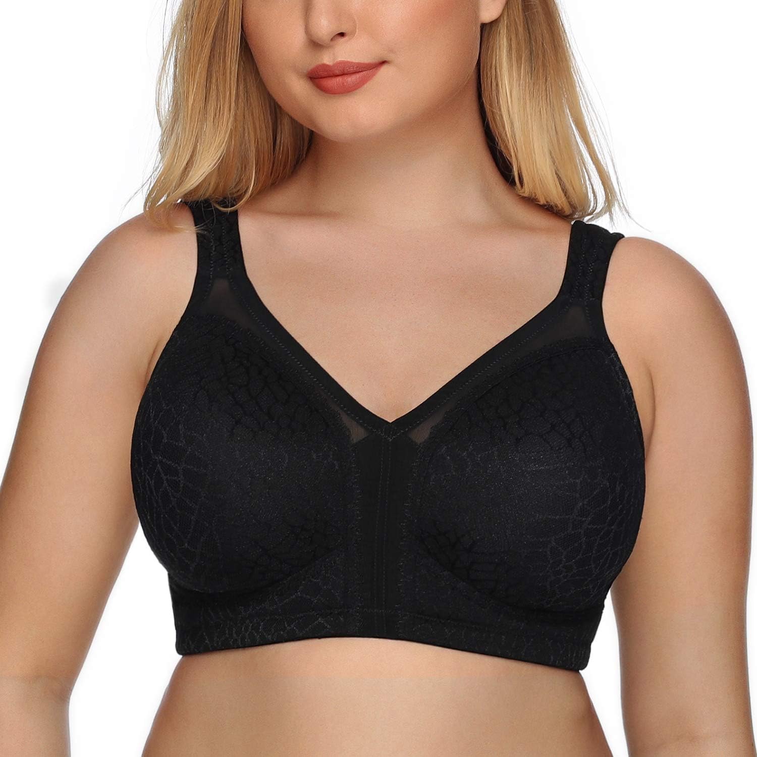 DotVol Women's Full Coverage Minimizer Bra Comfort Wirefree Non Padded Plus Size...