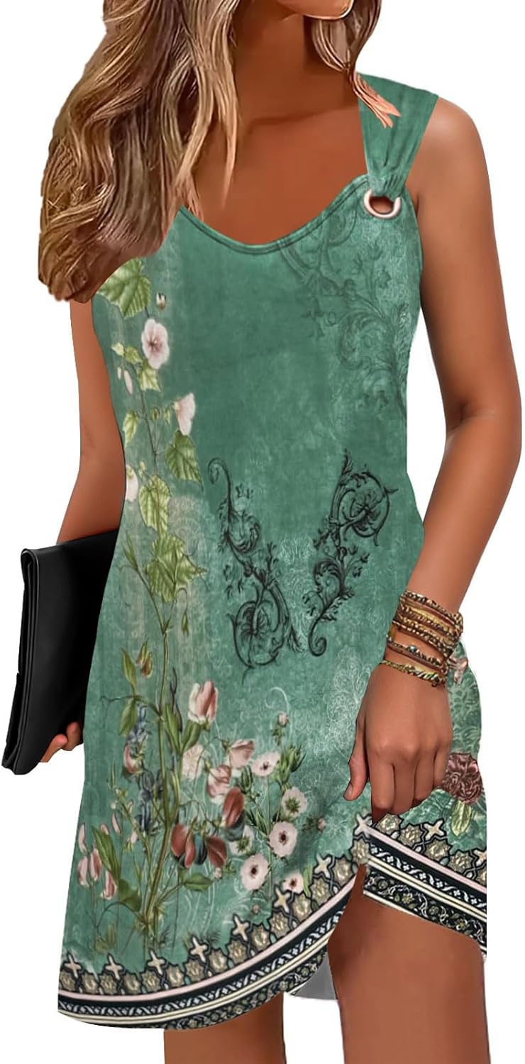 Summer Dresses for Women 2025 Sundresses Sleeveless Beach Swimsuit Cover Ups Spr...