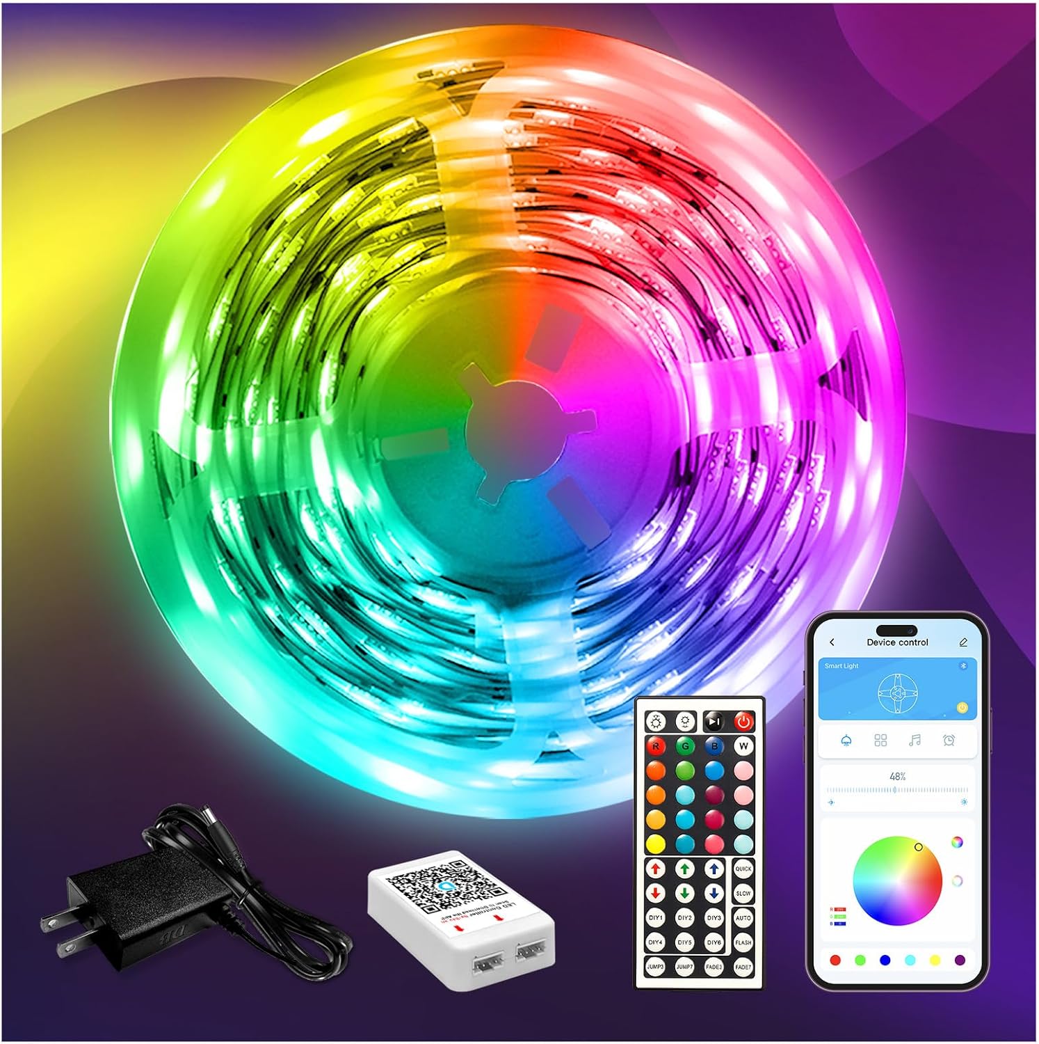 DAYBETTER Led Strip Lights 110 ft Ultra Long Smart Light Strips with App Voice C...