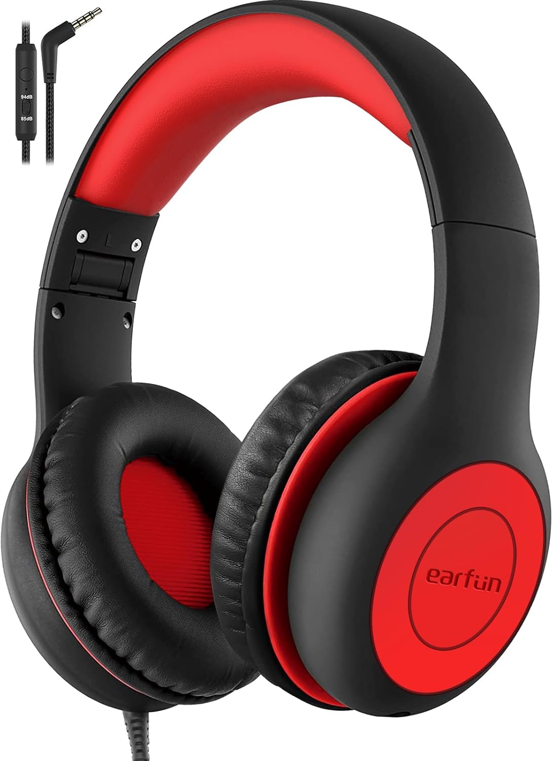 EarFun Kids Headphones Wired with Microphone, 85/94dB Volume Limit Portable Head...