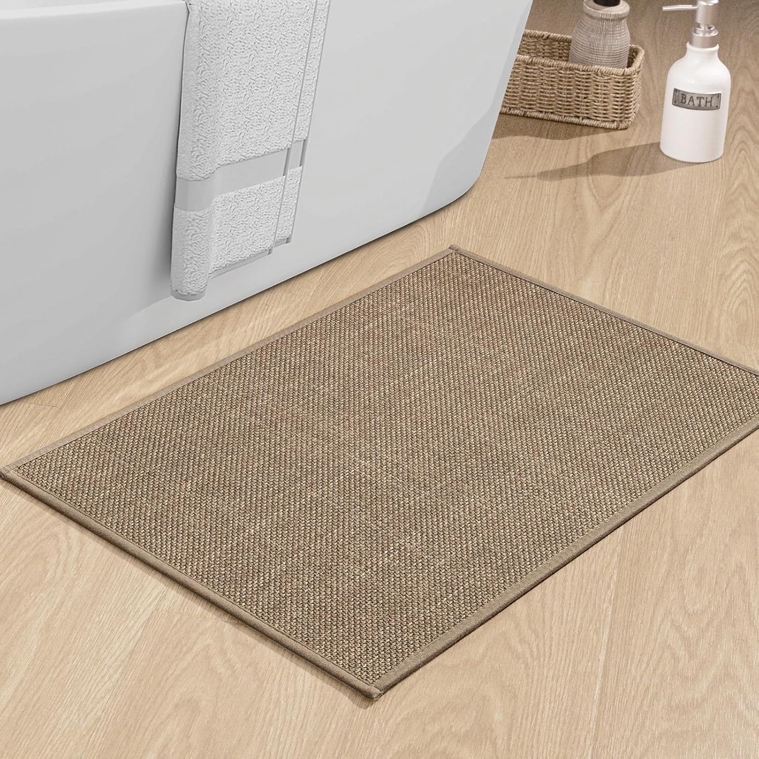 chakme Bathroom Rugs Mat 24x17, Ultra Thin Non Slip Bath Mat Small Quick Dry Abs...