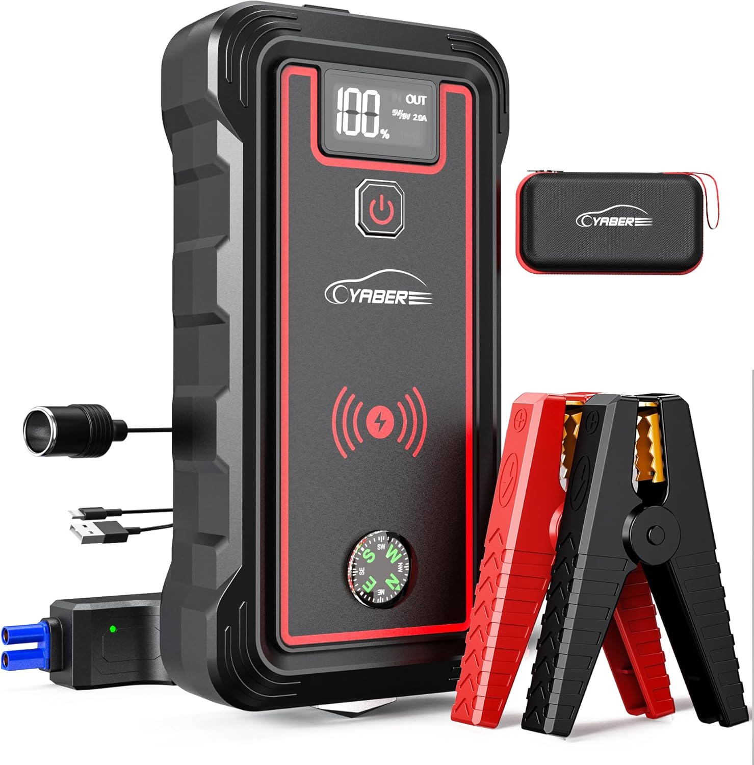 YABER Jump Starter Power Pack 6000A Peak,Car Batte...