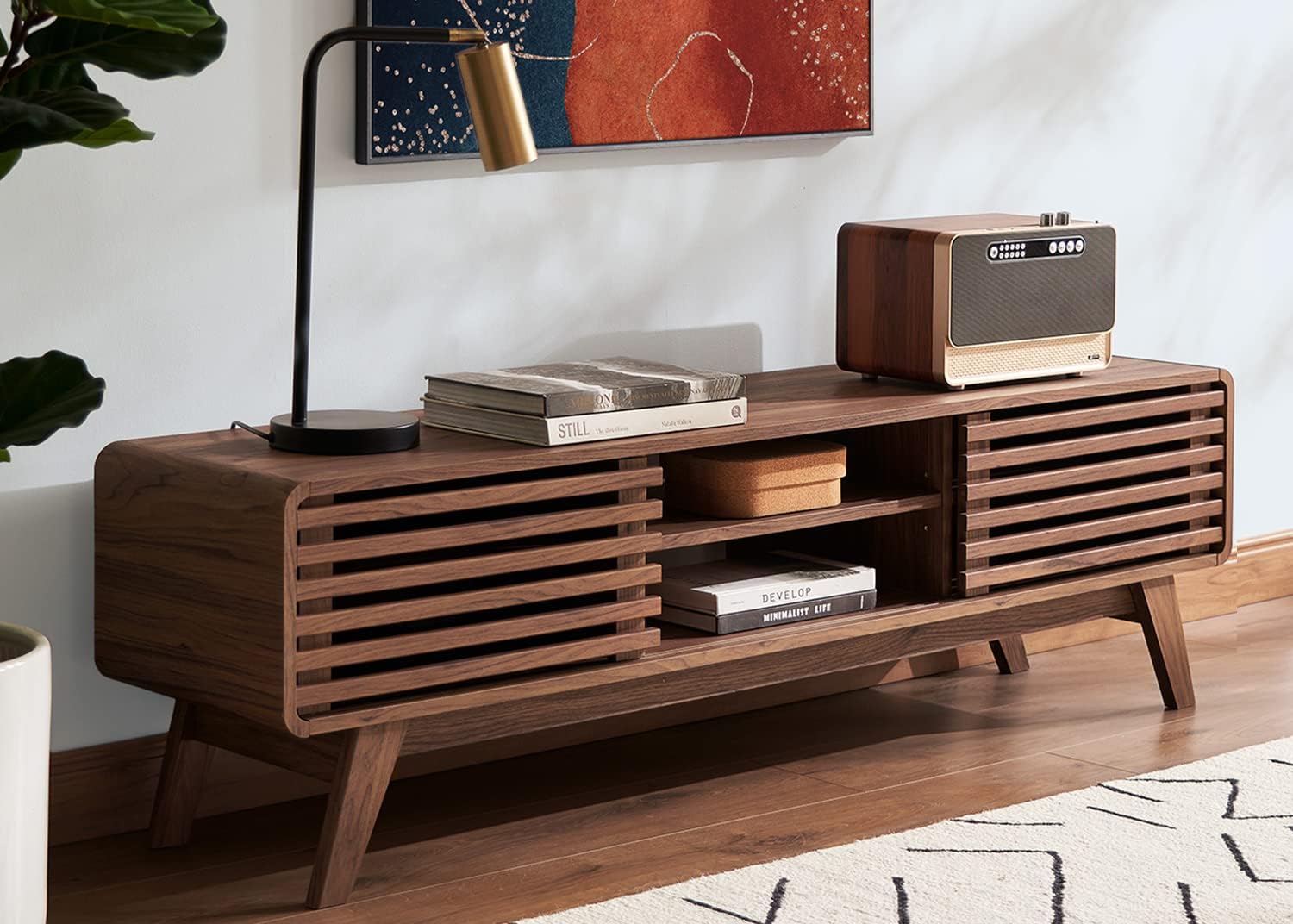 mopio Ensley TV Stand, Mid-Century Modern Television Stand for 55/60/65 inch TV,...