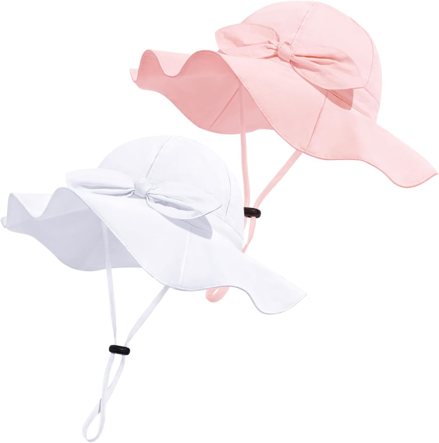 Baby Girl Sun Hat with UPF 50+ Outdoor Adjustable Beach Hat with Wide Brim Bucke...