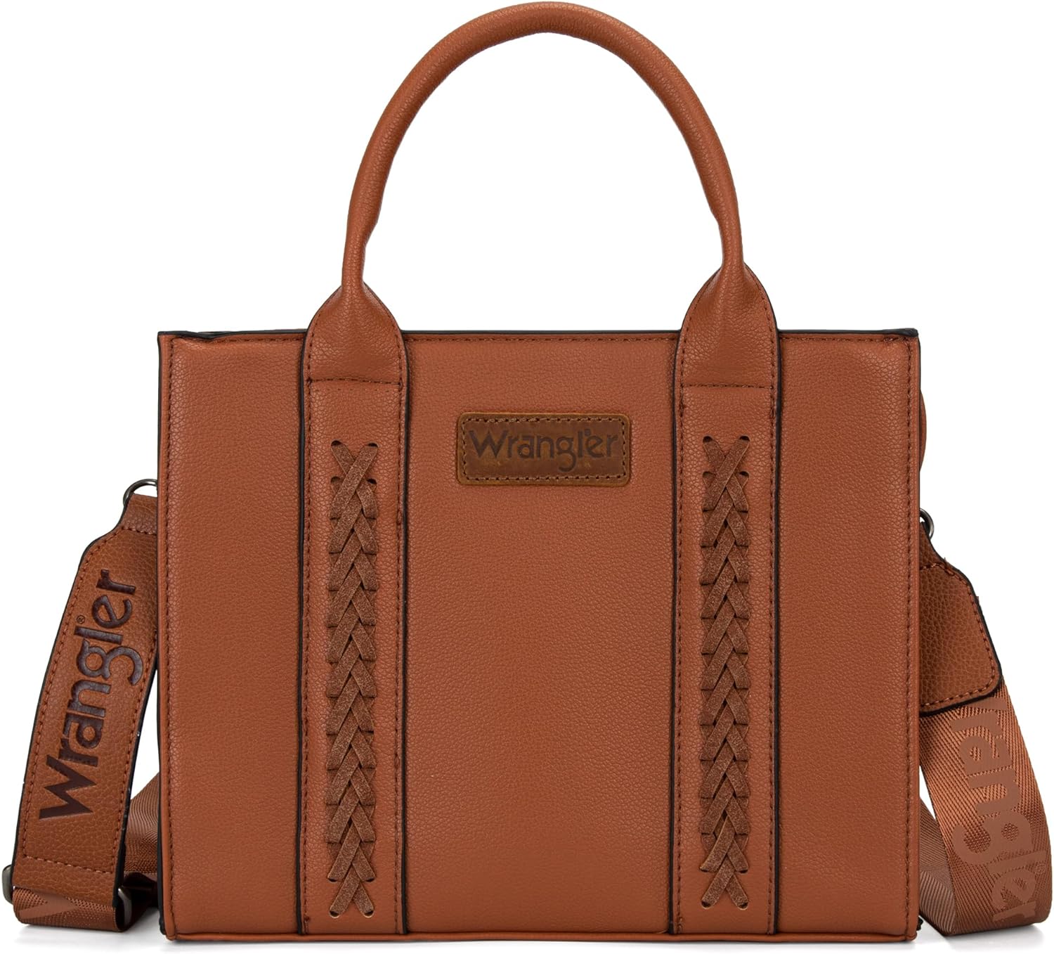 Wrangler Purse for Women Medium Tote Bag Handbags Top-Handle B-brown