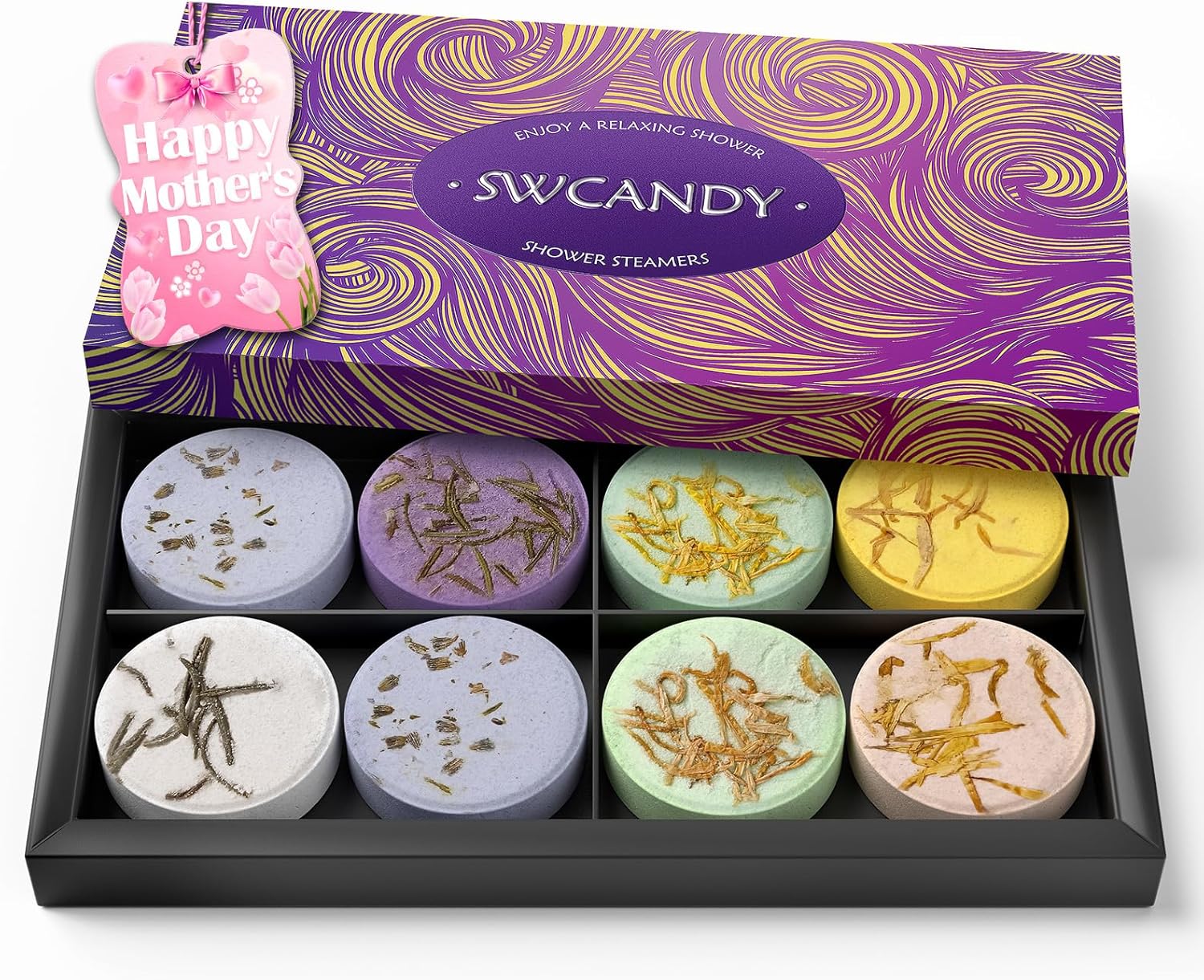 Shower Steamers Aromatherapy Birthday Gifts for Women - SWCANDY 8 Pcs Mothers Da...