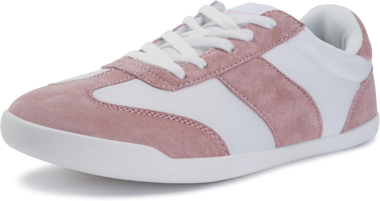WHITIN Women's Wide Toe Box Barefoot Shoes | Suede Patchwork Design 10.5 Wide Pi...