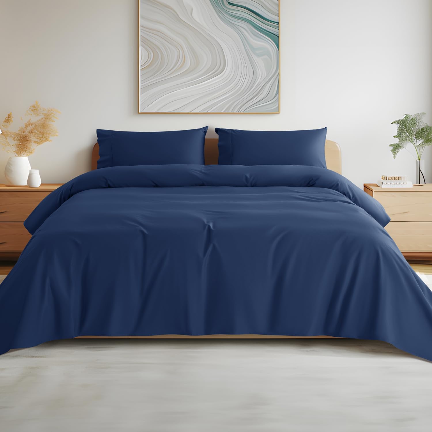 SONORO KATE 100% Egyptian Cotton Sheets - 800 Thread Count, Luxury Hotel Sateen...