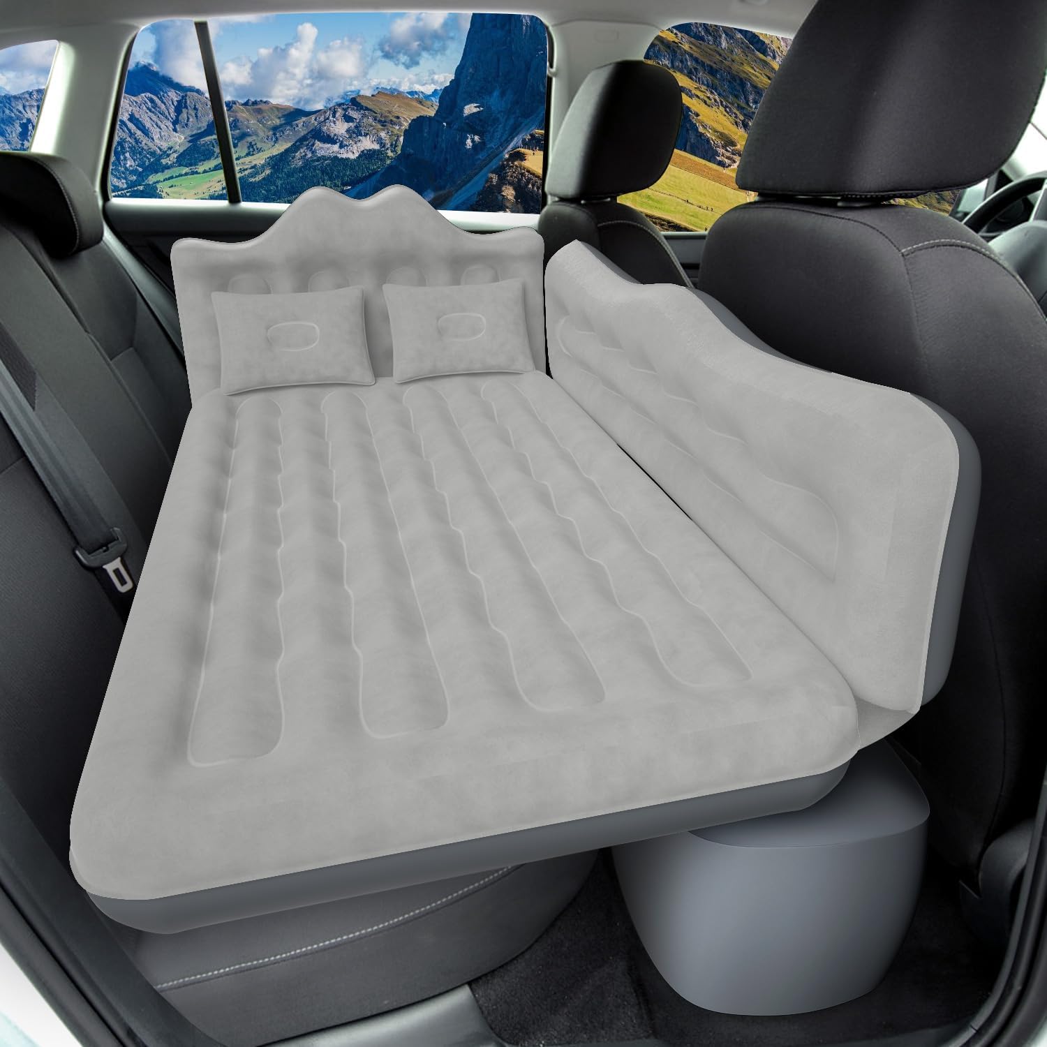 Car Air Mattress, Inflatable SUV Truck Air Mattress Back Seat Camping Bed Thicke...