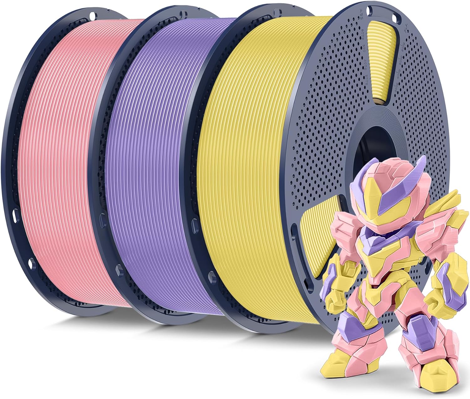 SUNLU 3KG High Speed PLA Meta Filament Bundle,PLA 3D Printer Filament 1.75mm±0.0...