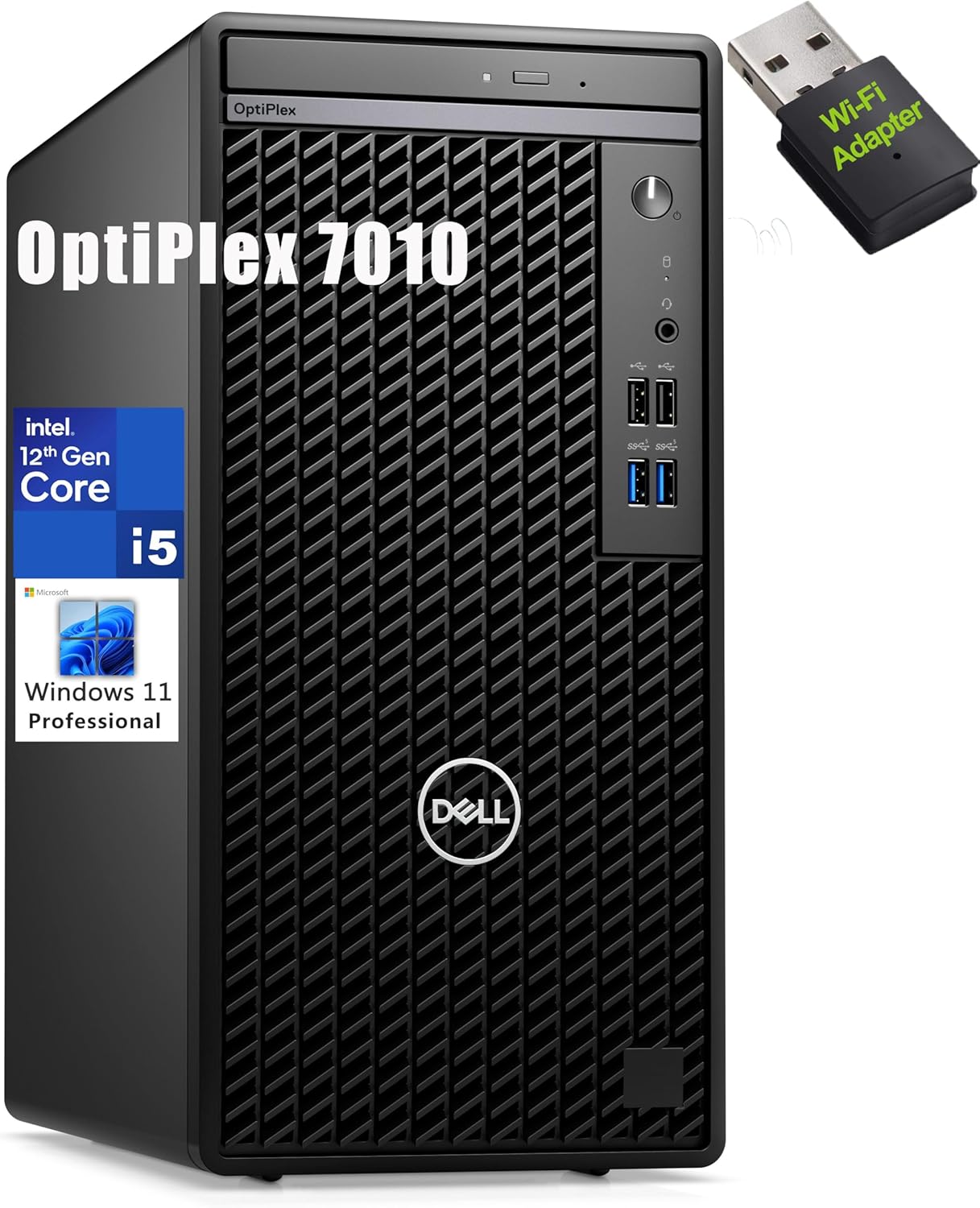 Dell OptiPlex 7010 Tower Business Desktop Computer, 12th Gen Intel Hexa-Core i5-...