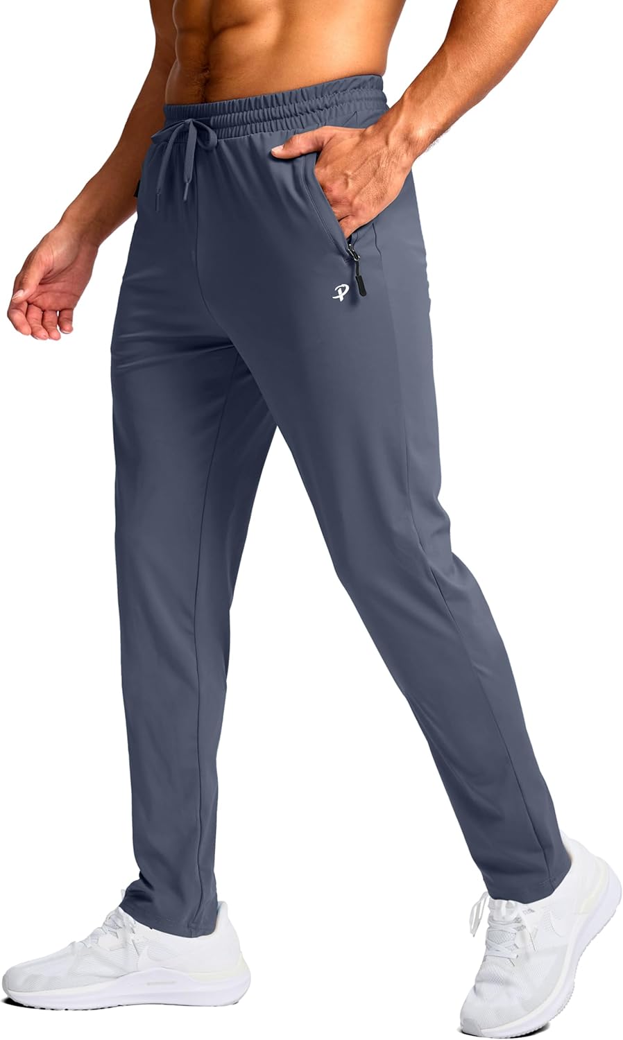 Pudolla 32"/34"/36" Inseam Men's Tall Sweatpants with Zipper Pockets Lightweight...