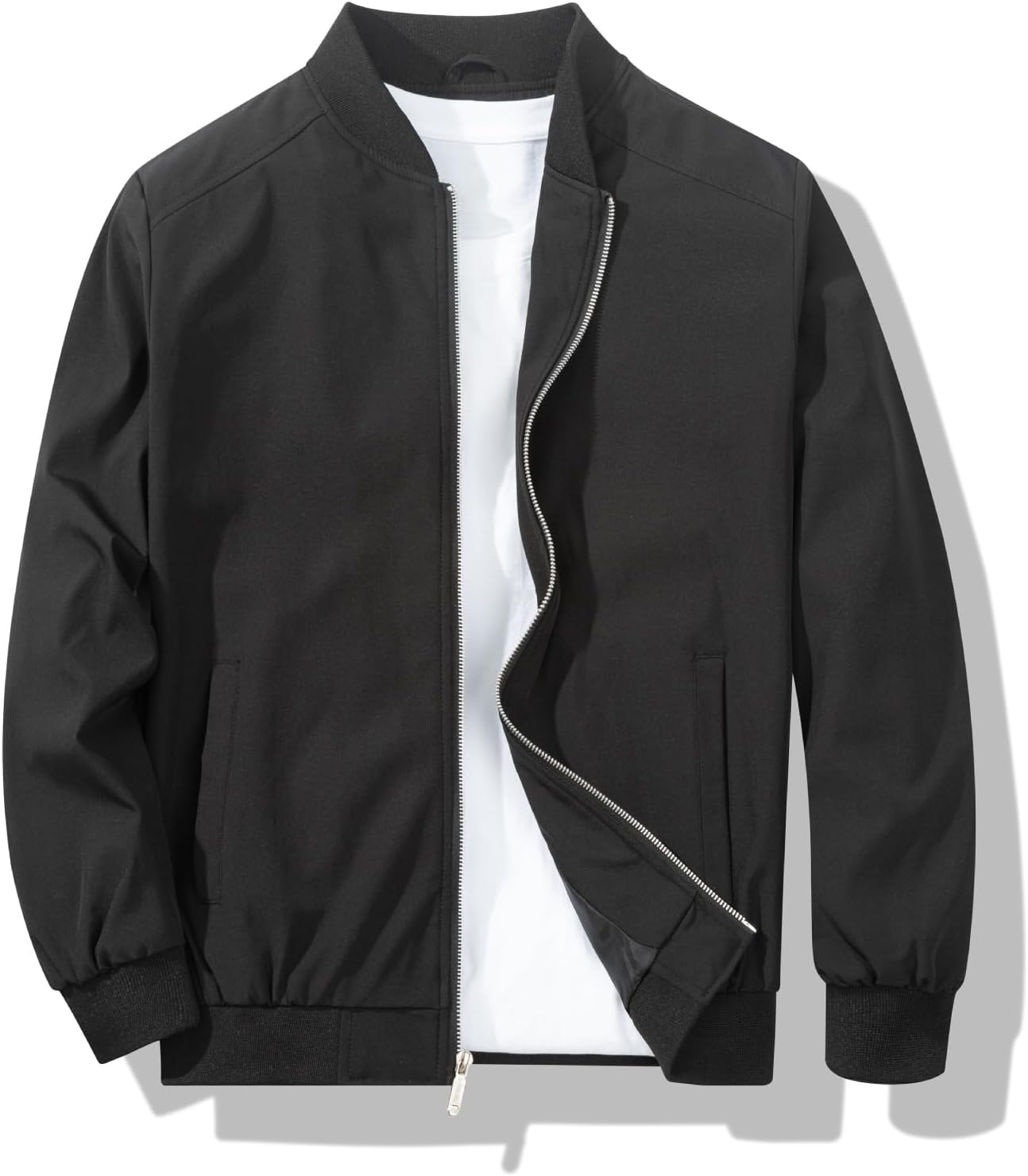 Men's Bomber Jacket Fashion Stylish Lightweight Windbreaker Spring Fall Casual J...