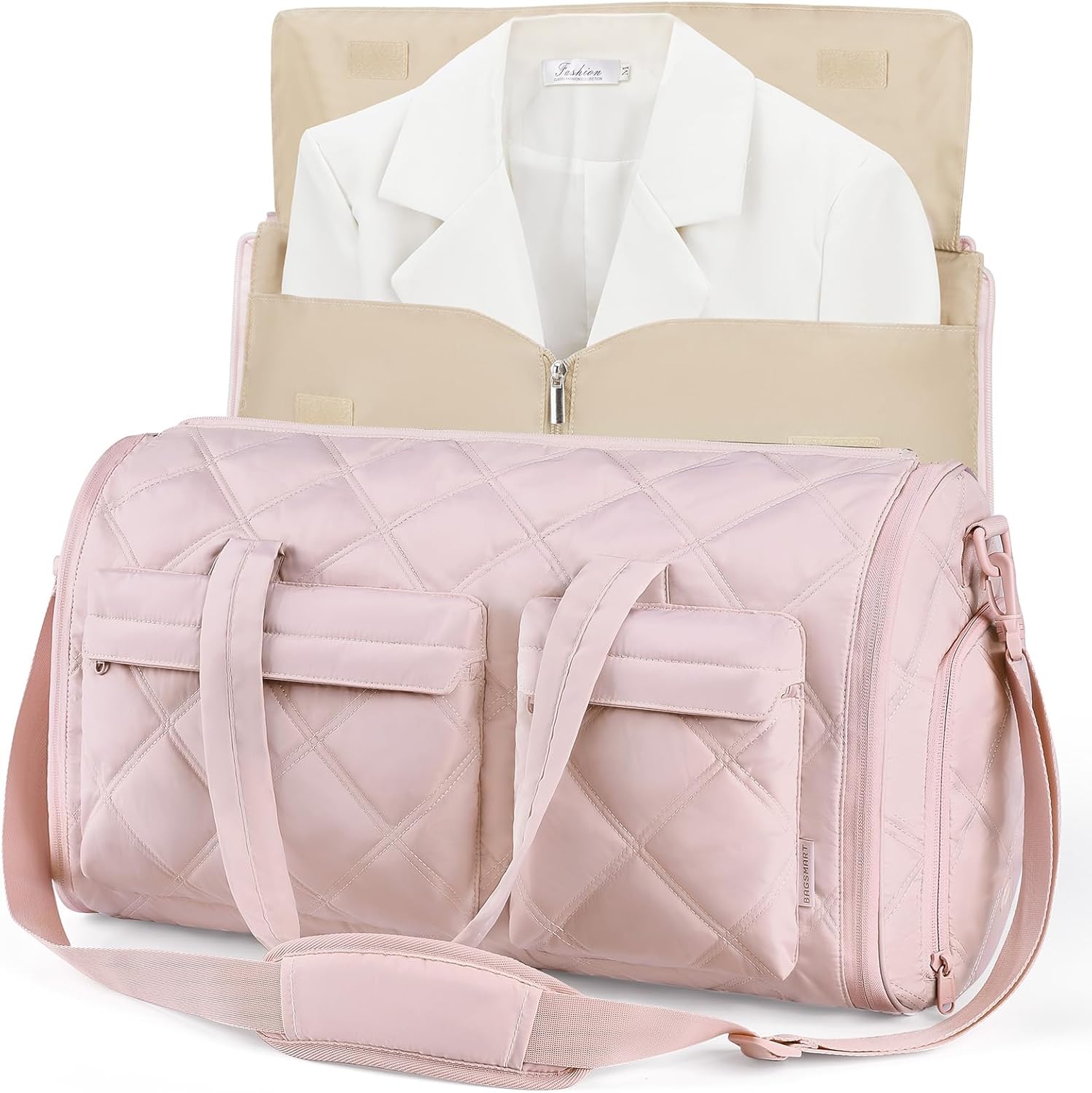 BAGSMART Garment Bags for Travel for Women, Convertible Garment Duffel Bag Suit...