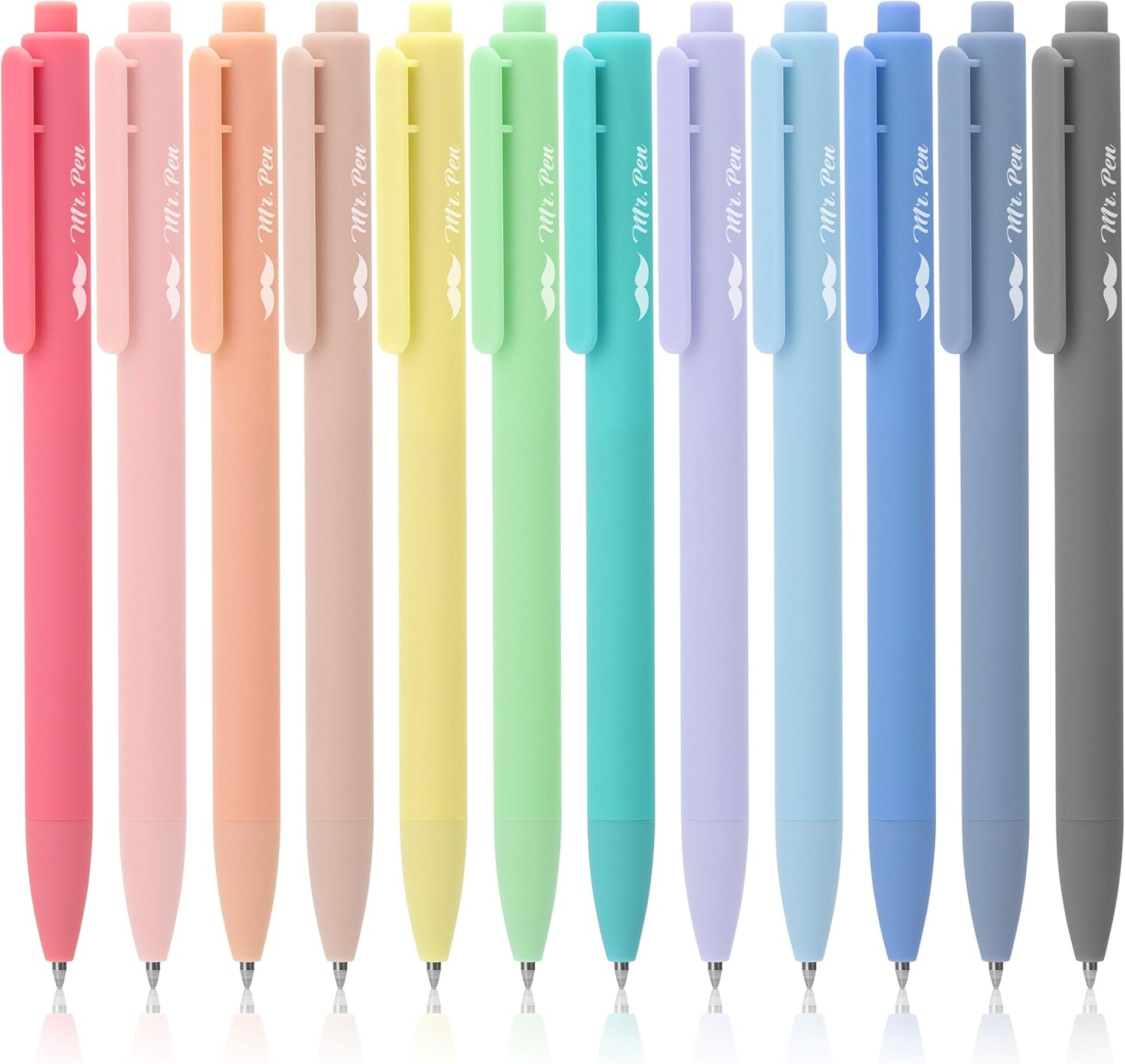 Mr. Pen- Retractable Gel Pens, 12 Pack, Fast Dry, Gel Pens Fine Point 0.7mm, Ret...