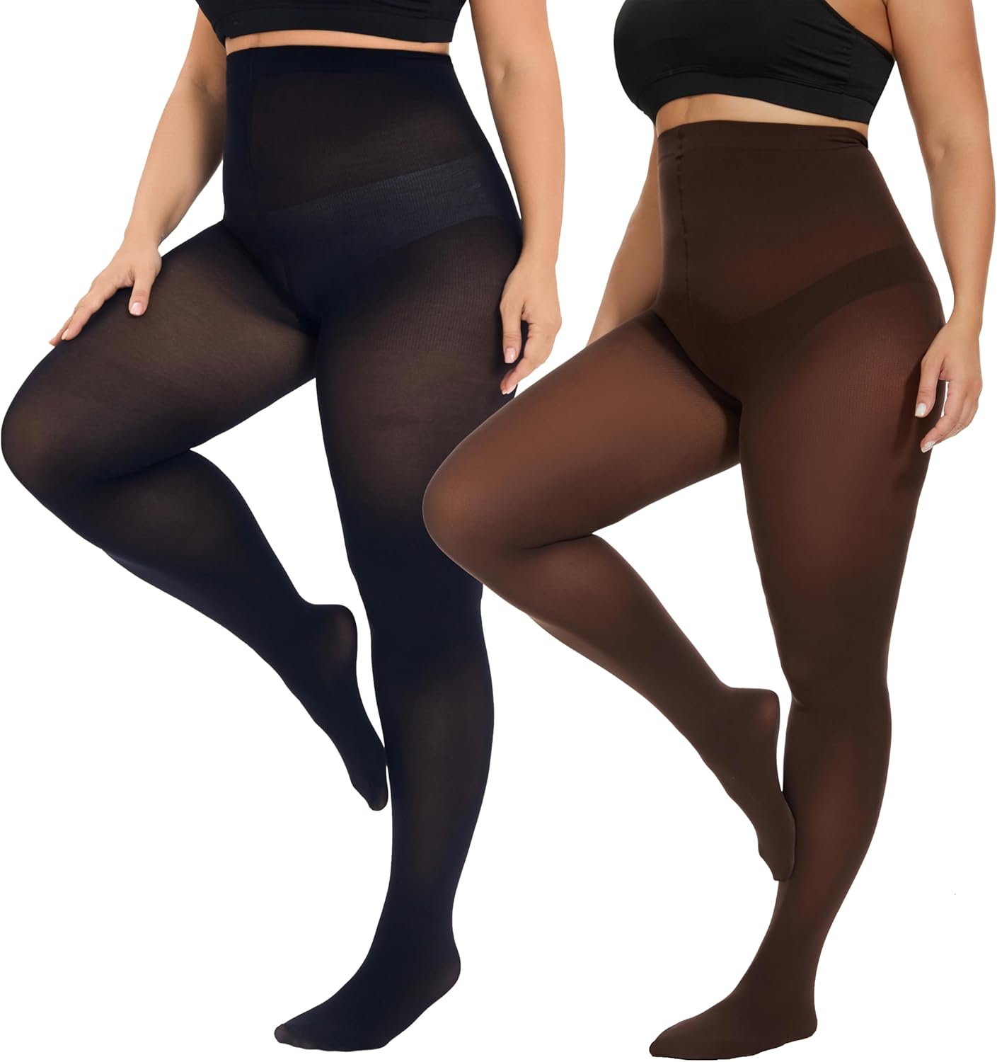 CozyWow Plus Size Tights for Women Stockings with Enough Elasticity & High Waist...