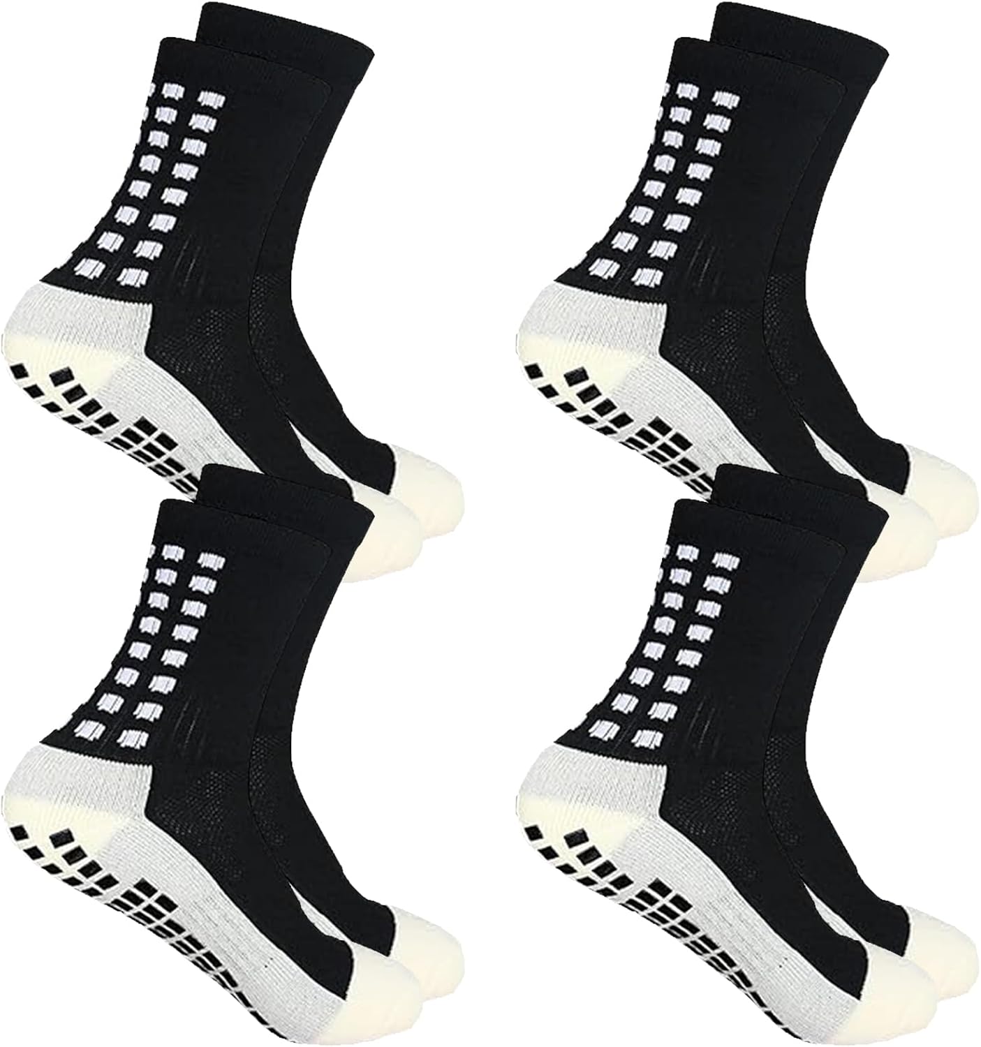 Men's Soccer Socks - Non Skid Anti Slip Socks for Football Basketball Hockey Rug...