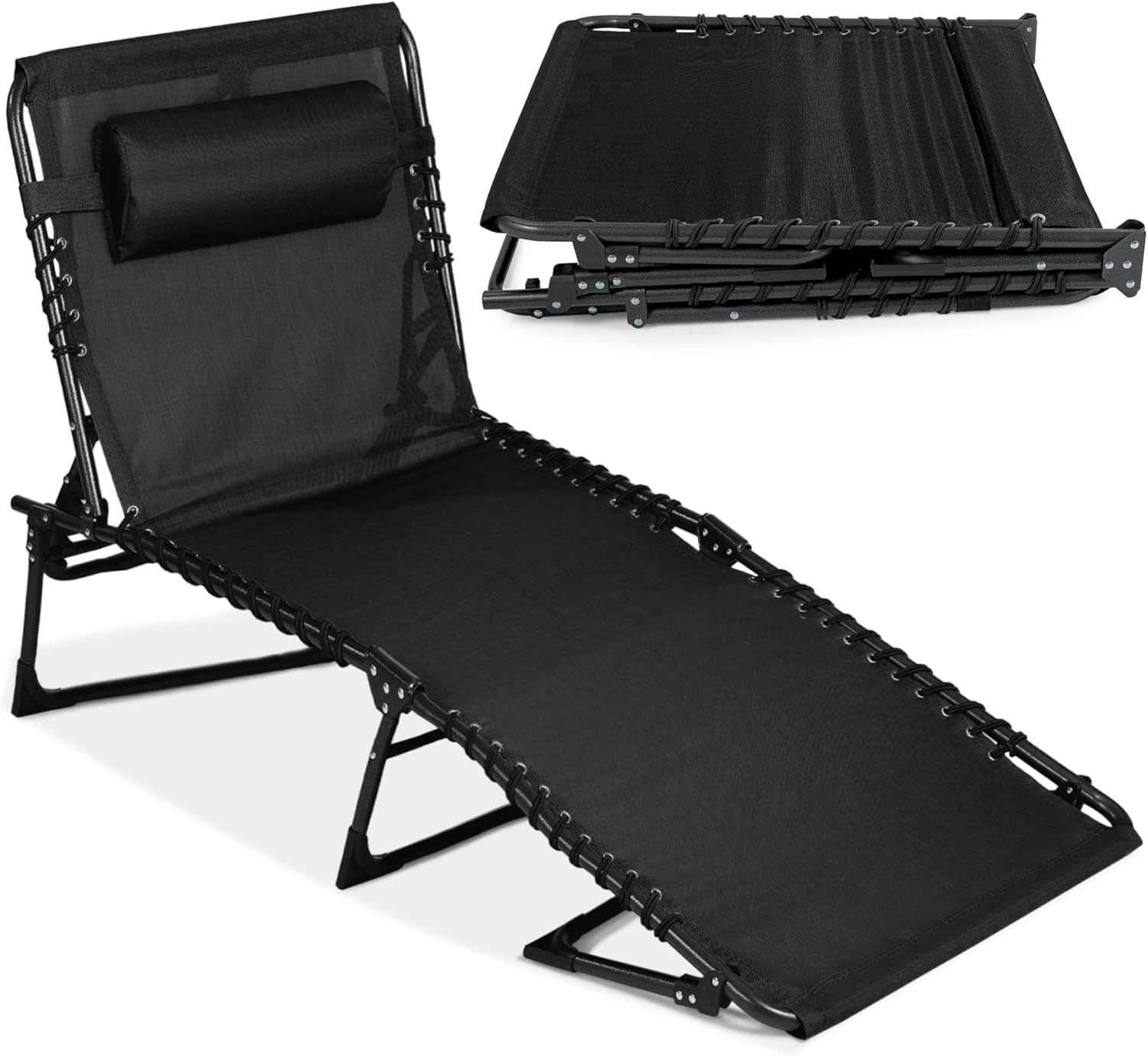 Best Choice Products Patio Chaise Lounge Chair, Portable Outdoor Folding Recline...