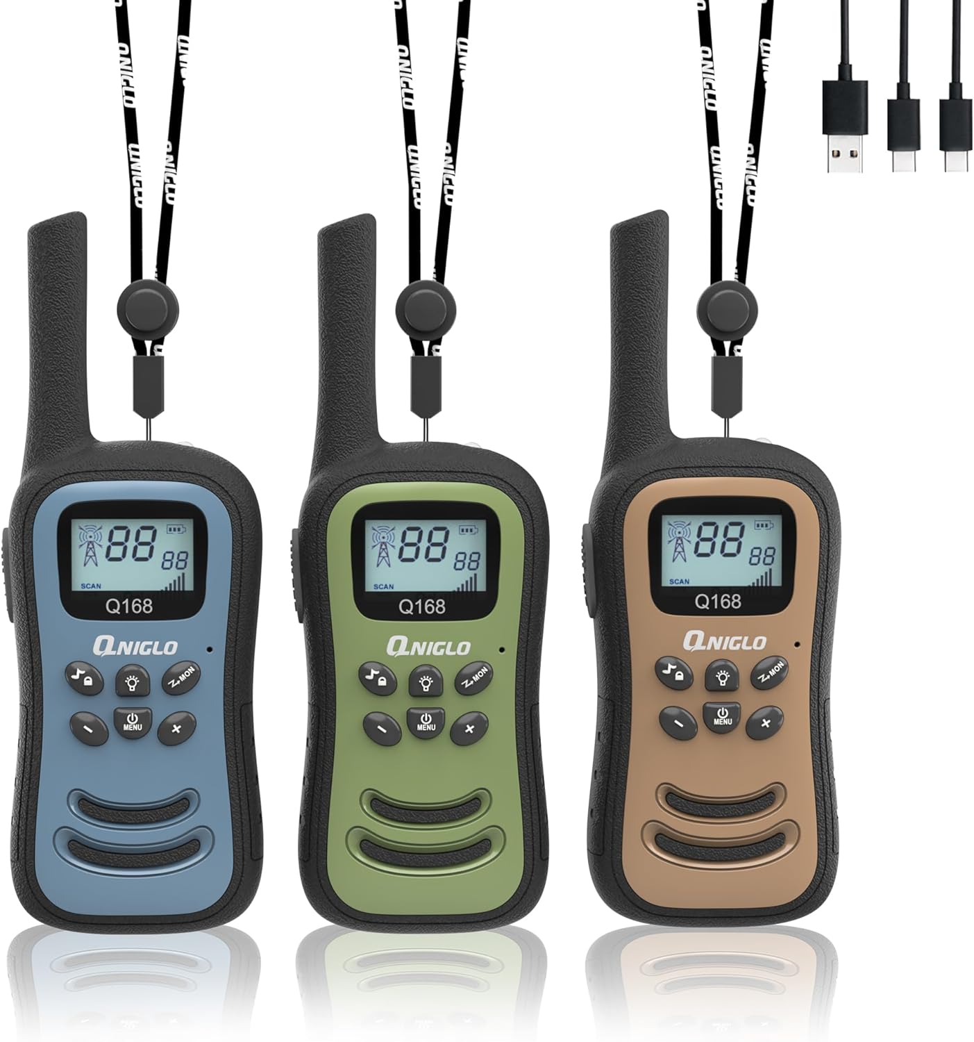 Qniglo Walkie Talkies for Adults/Kids, Rechargeable Walkie Talkies Long Range wi...