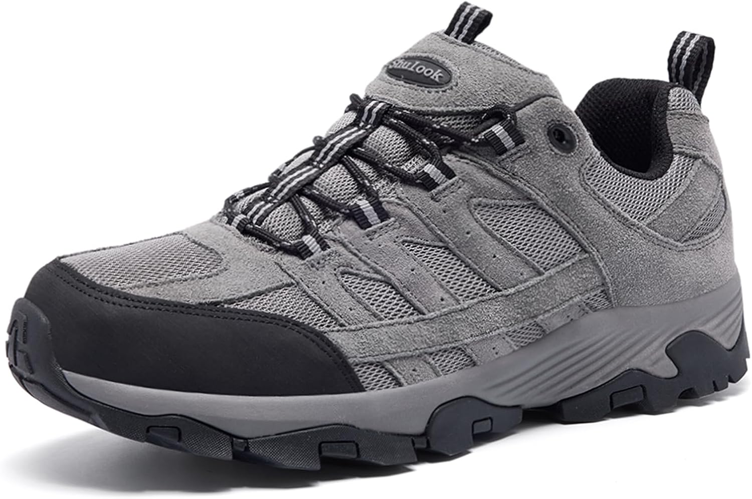 SHULOOK Men's Waterproof Hiking Shoes Lightweight Anti Slip Outdoor Ankle Boots...