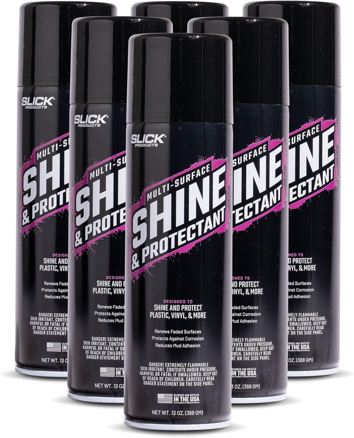 Slick Products Shine & Protectant, Long-Lasting High-Gloss Clear Coat Spray, Ren...