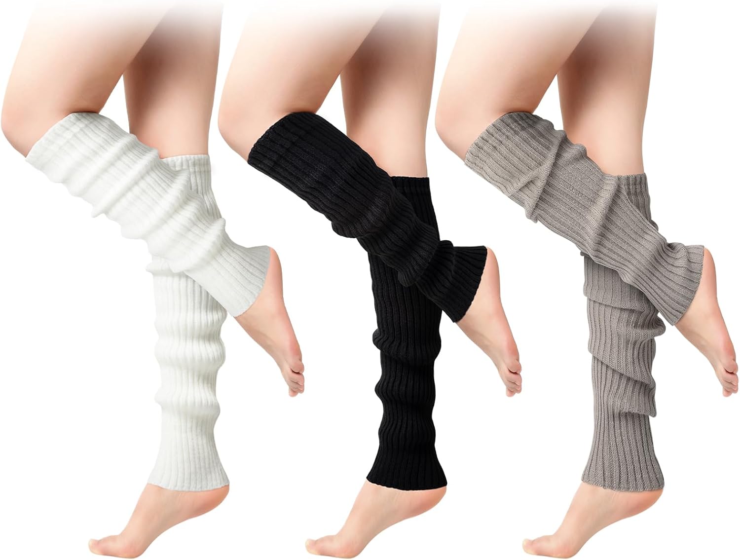 Clothirily Leg Warmers,Fashion Knit Neon Leg Warmers for Women 80s Sports Party...