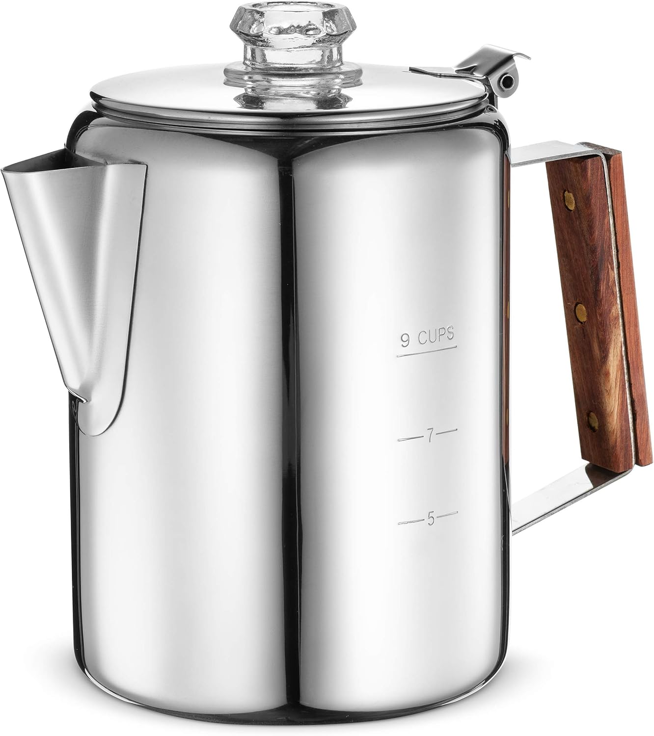 Eurolux Percolator Coffee Maker Pot - 9 Cups | Durable Stainless Steel Material...