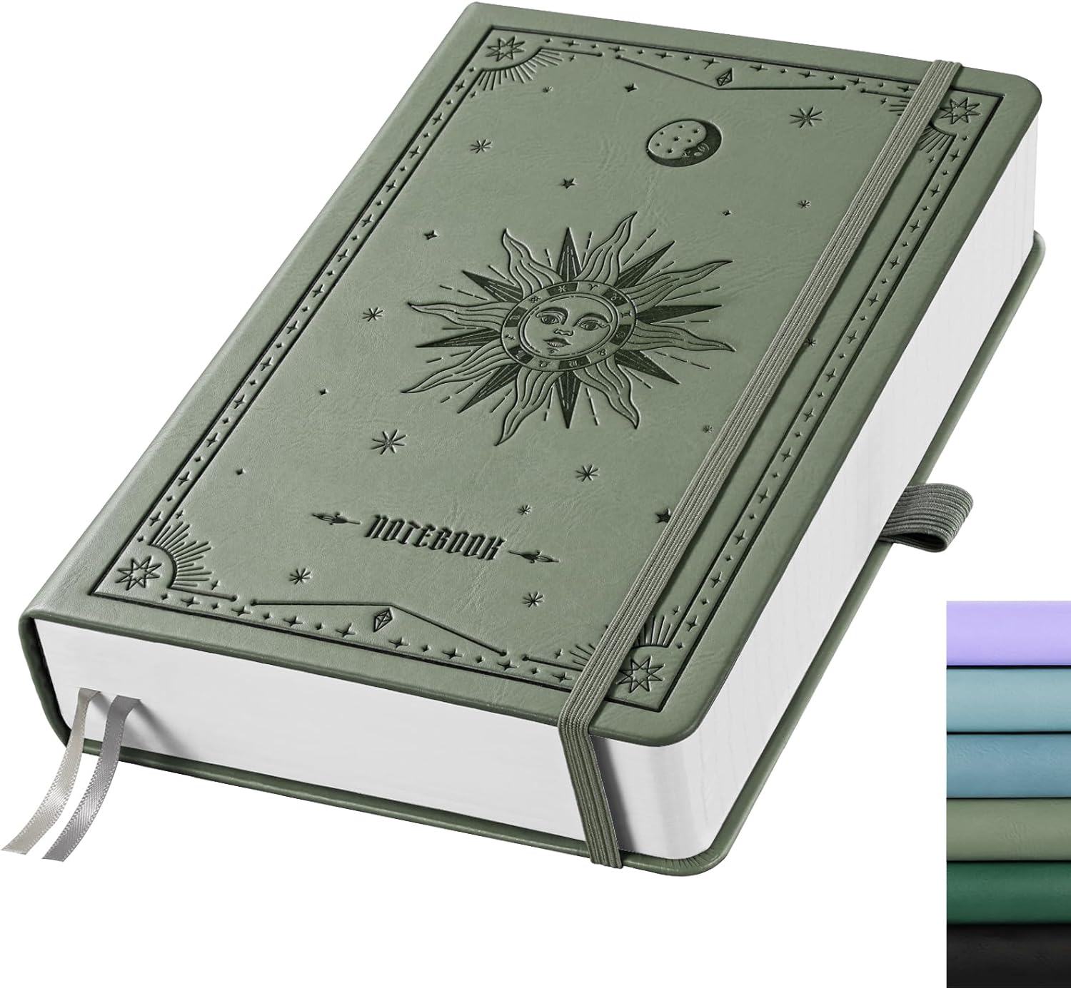 EMSHOI A5 Notebook Lined Journal - 320 Numbered Pages, 100gsm Thick Notepad, Har...