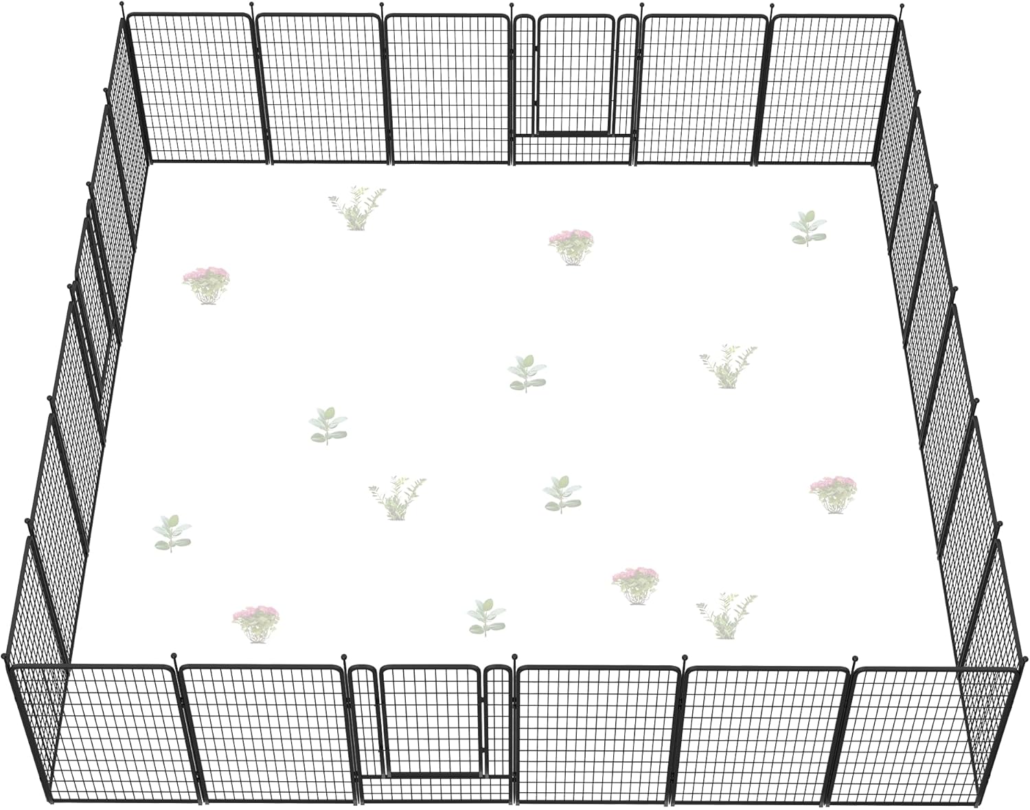 FXW Garden Fence, Decorative Dog Fence Outdoor for The Yard – Heavy Duty Metal A...