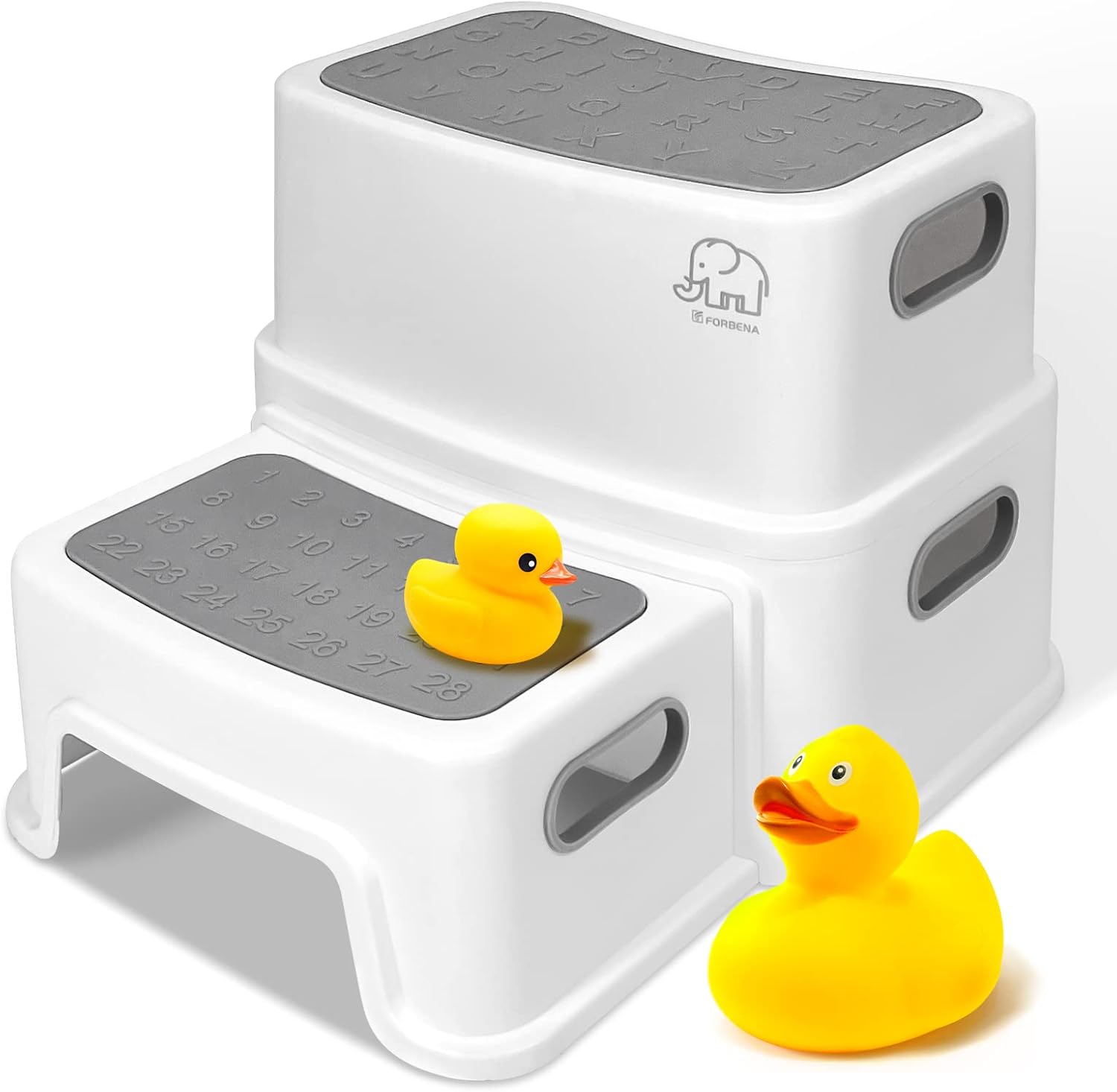 Forbena Toddler Step Stool for Bathroom Sink, 2 Step Stool for Kids Toilet Potty...