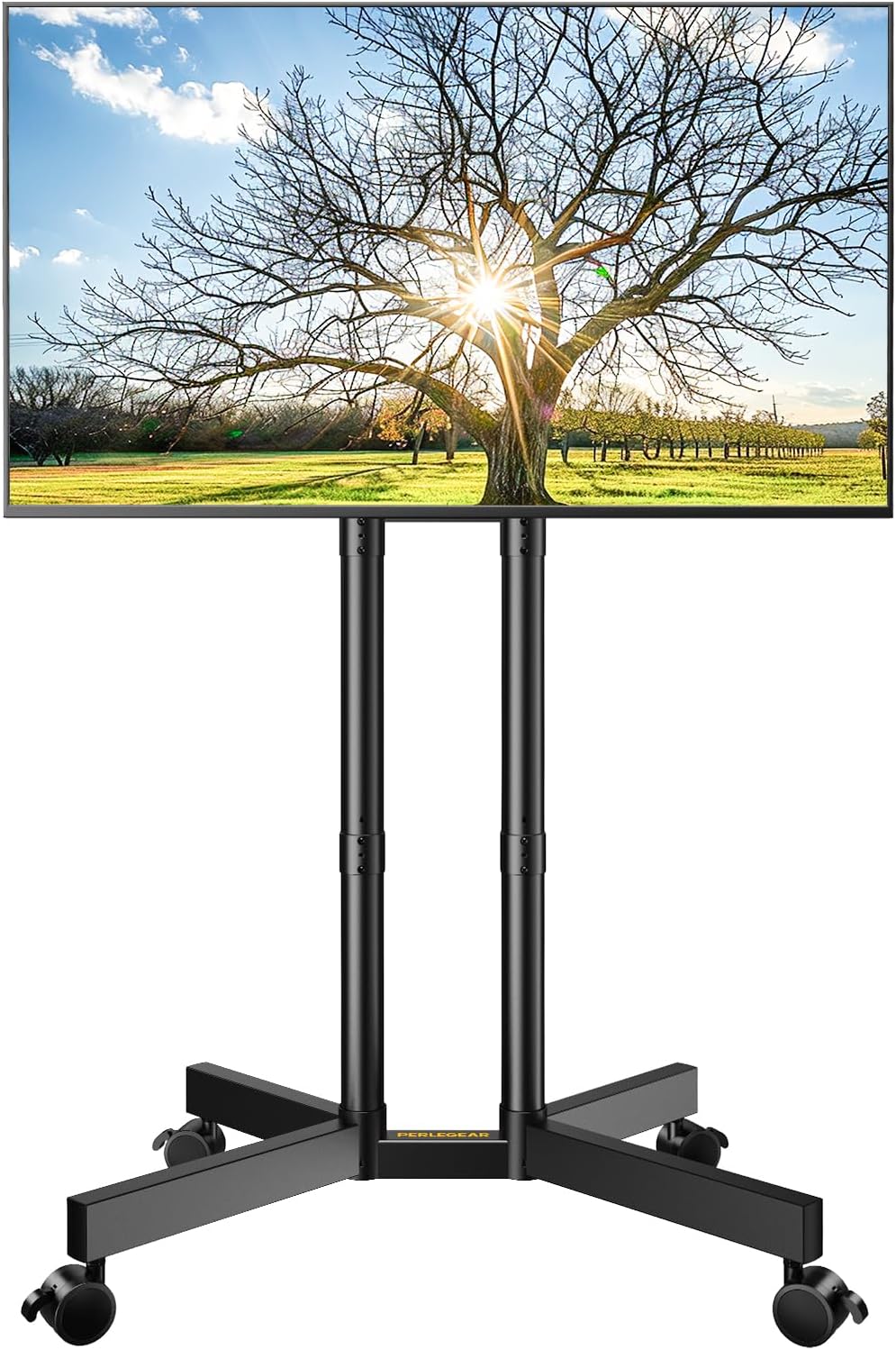 PERLEGEAR Mobile TV Stand on Wheels, Portable TV Stand for 32-70 inch TVs, 5 Lev...