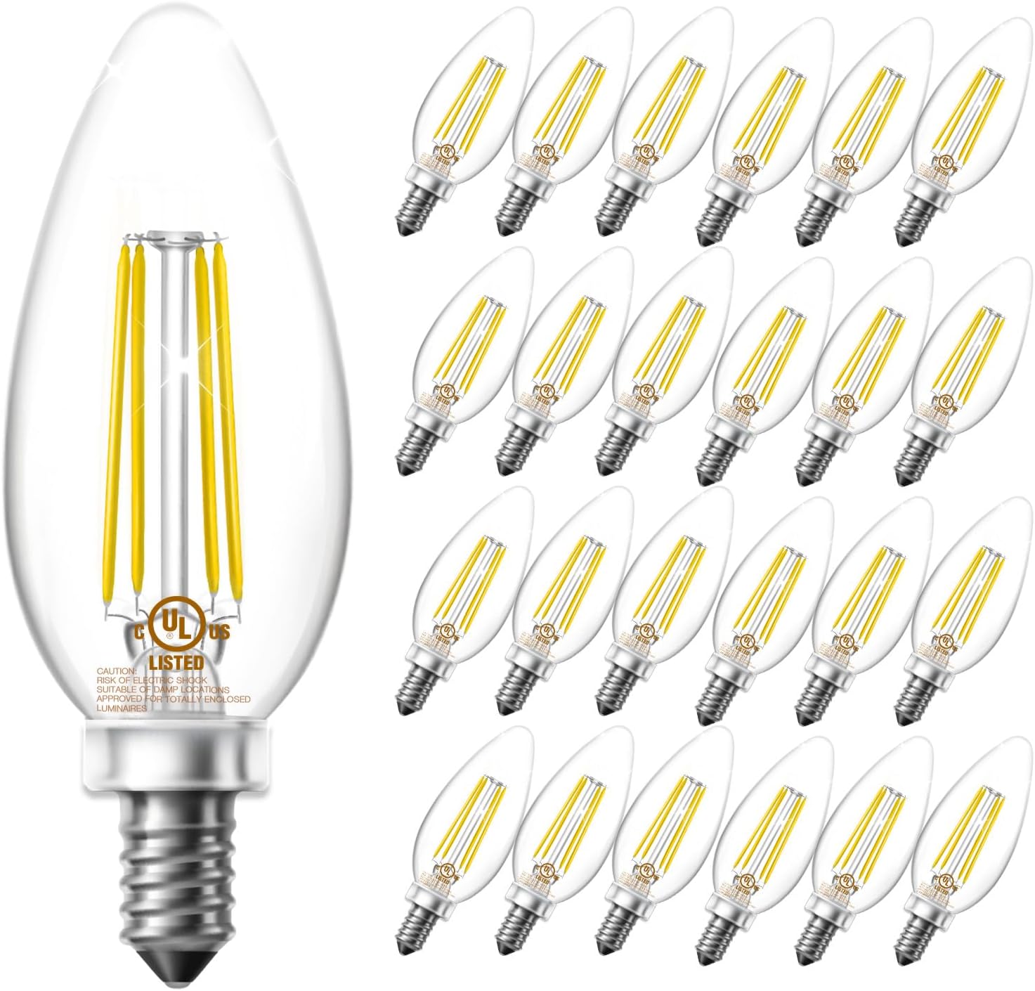 DAYBETTER B11 Chandelier Light Bulbs, Dimmable E12 LED Bulbs 60W Equivalent, Can...