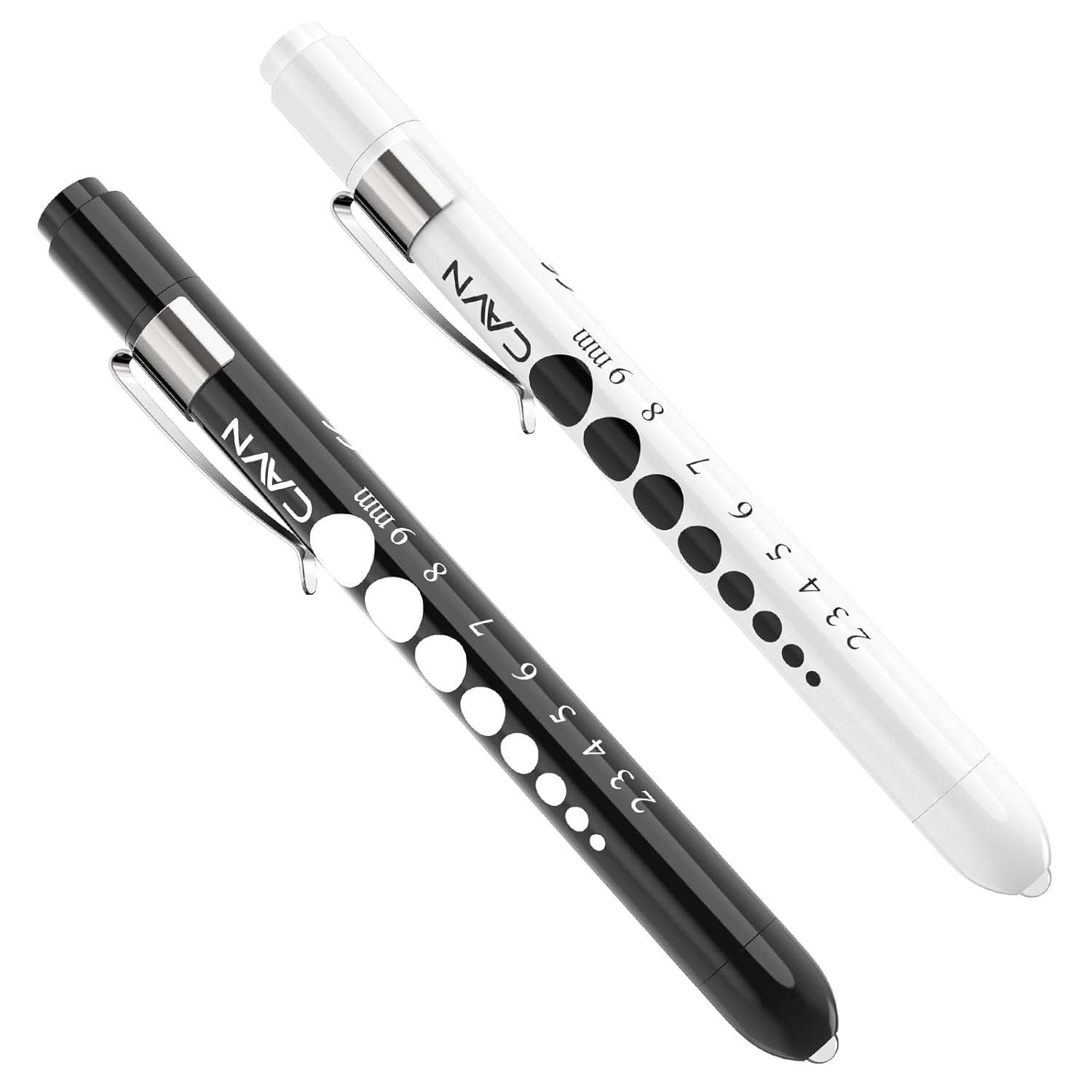 CAVN Pen Light with Pupil Gauge LED Penlight for Nurses Doctors, 2 Pcs Reusable...