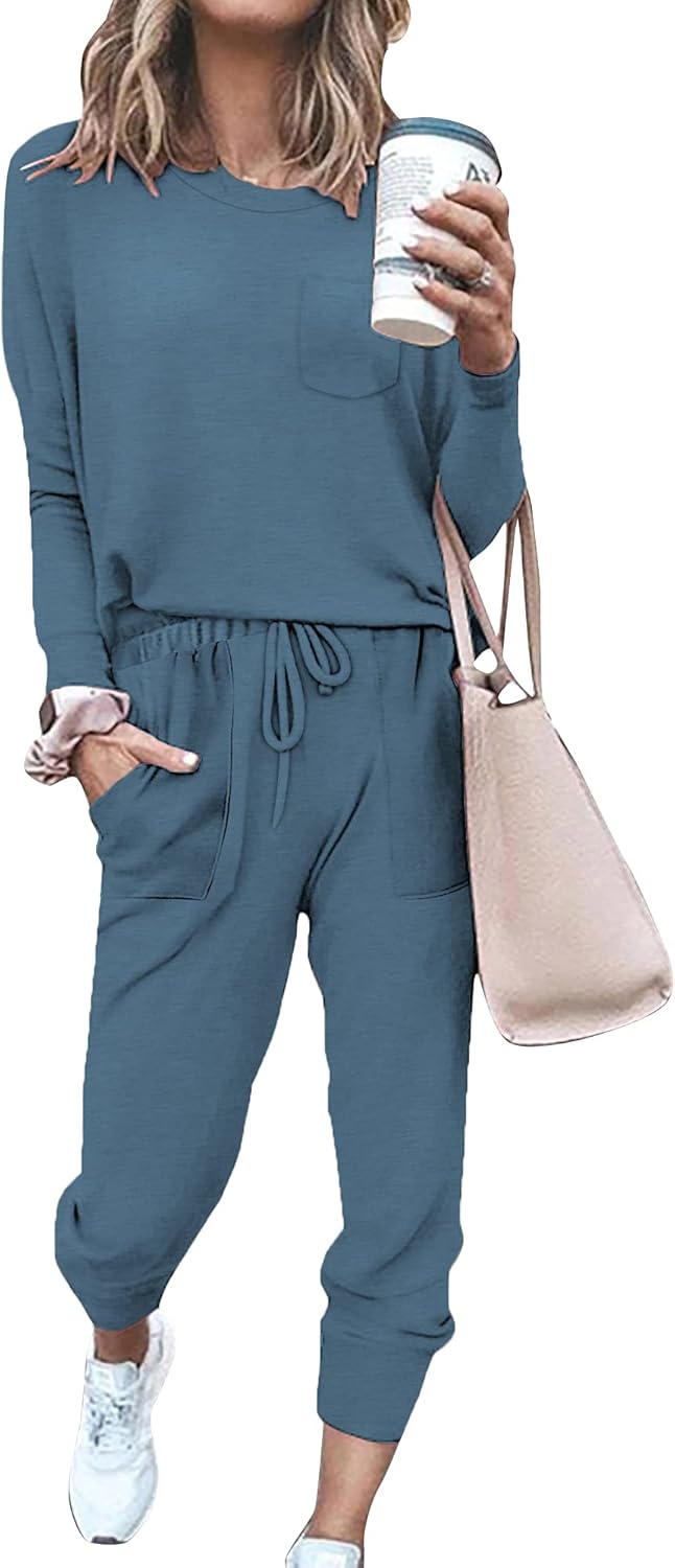 Bofell Lounge Sets for Women Two Piece Travel Outfits Sweatsuits 2 Piece Fashion...