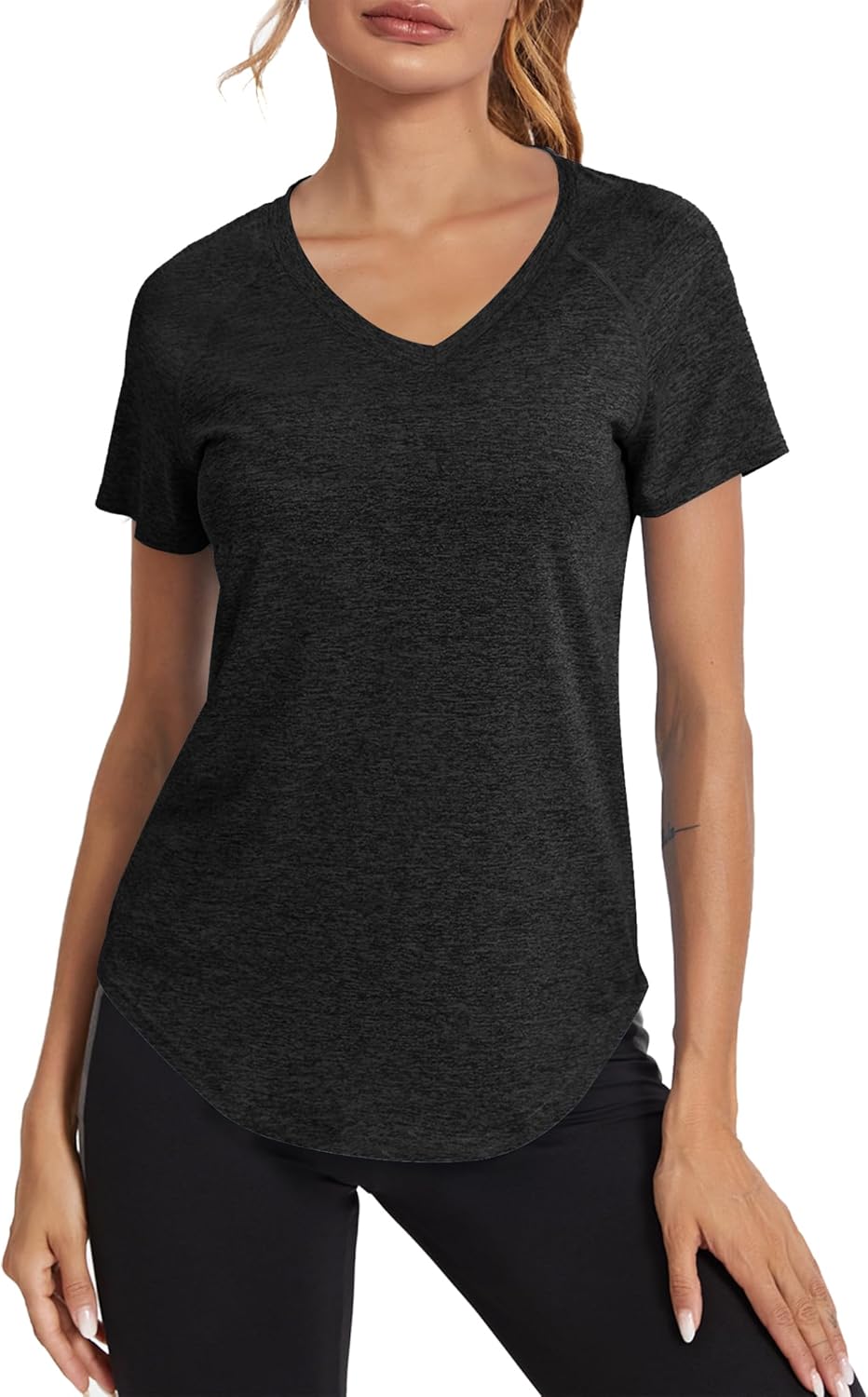 Wayleb Women's Sports T-Shirt Short Sleeve Wrinkle Resistant Quick Dry Top Tops...