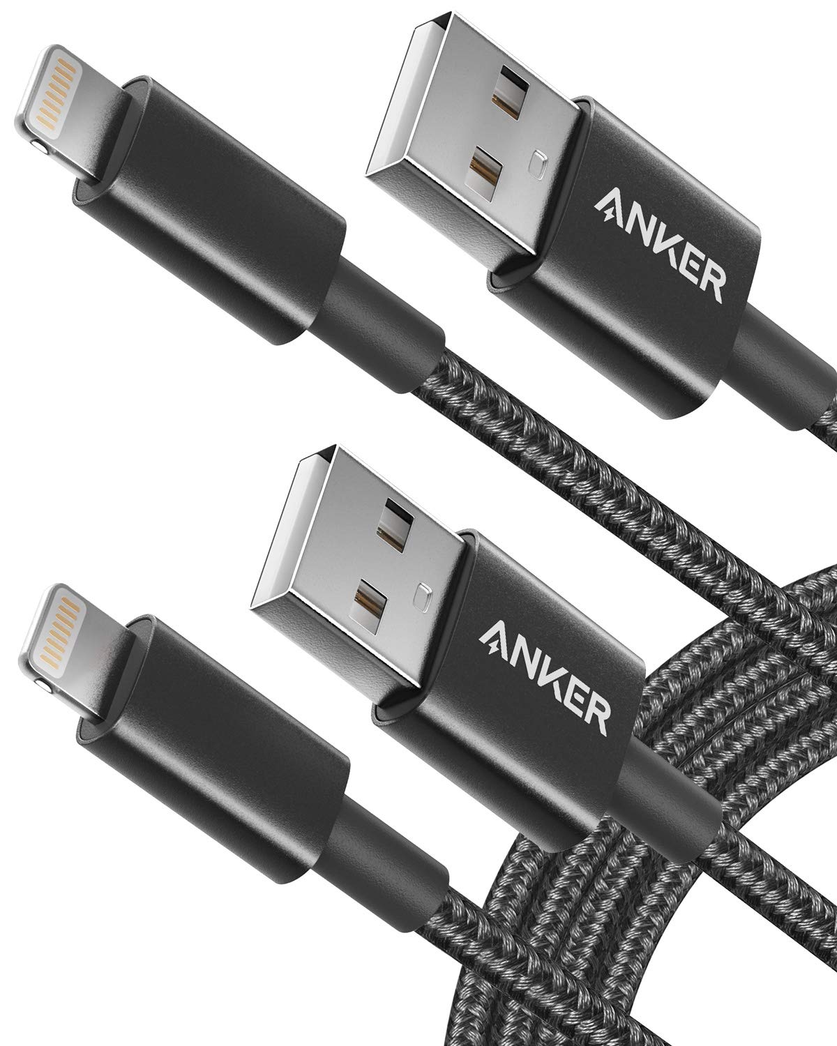 Anker USB A to Lightning Cable(6FT, 2Pack), MFi Certified Nylon USB to Lightning...