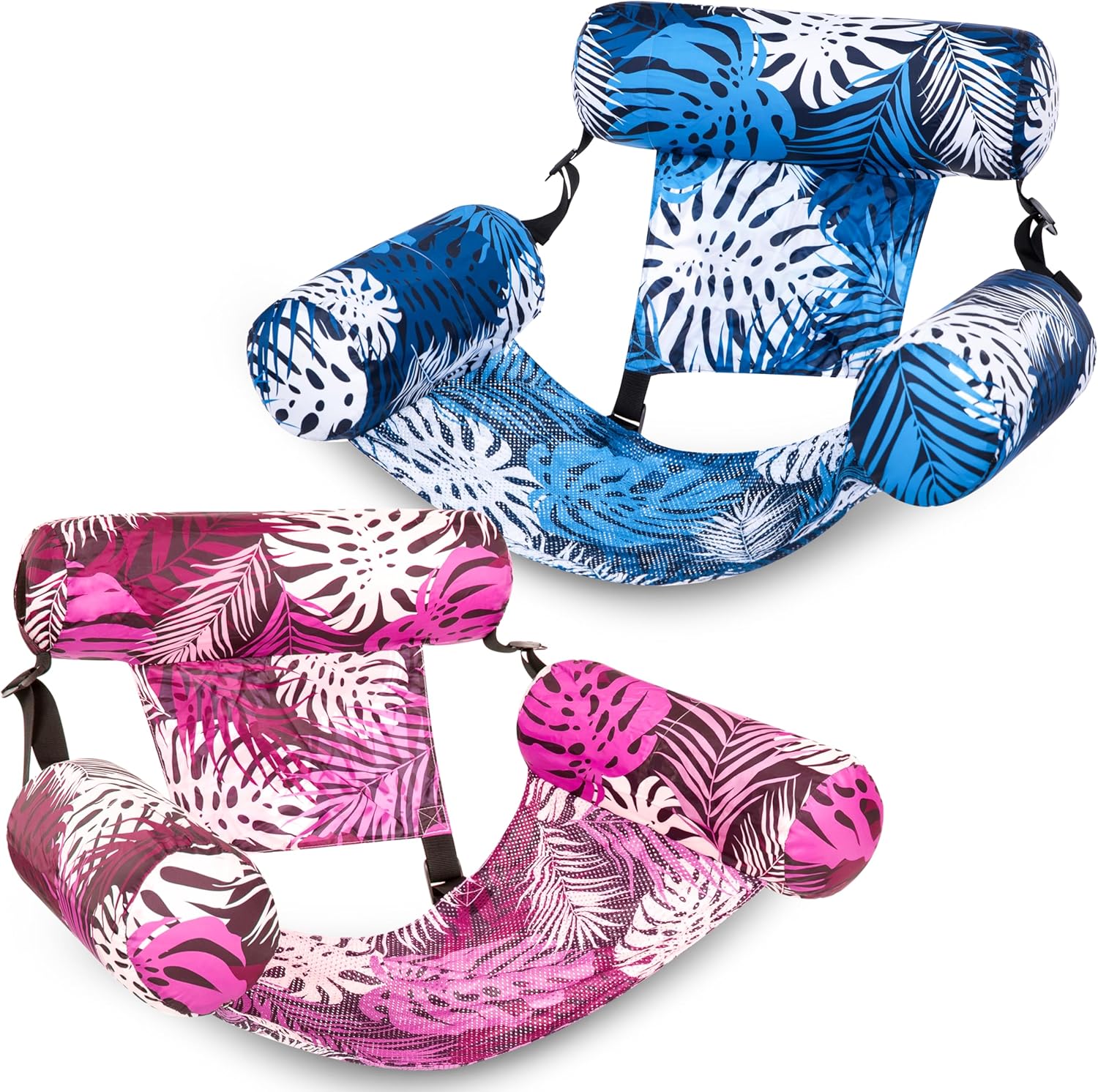SLOOSH Inflatable Pool Floats Adult,2 Packs Floating Lounge Chairs,Blow up Pool...